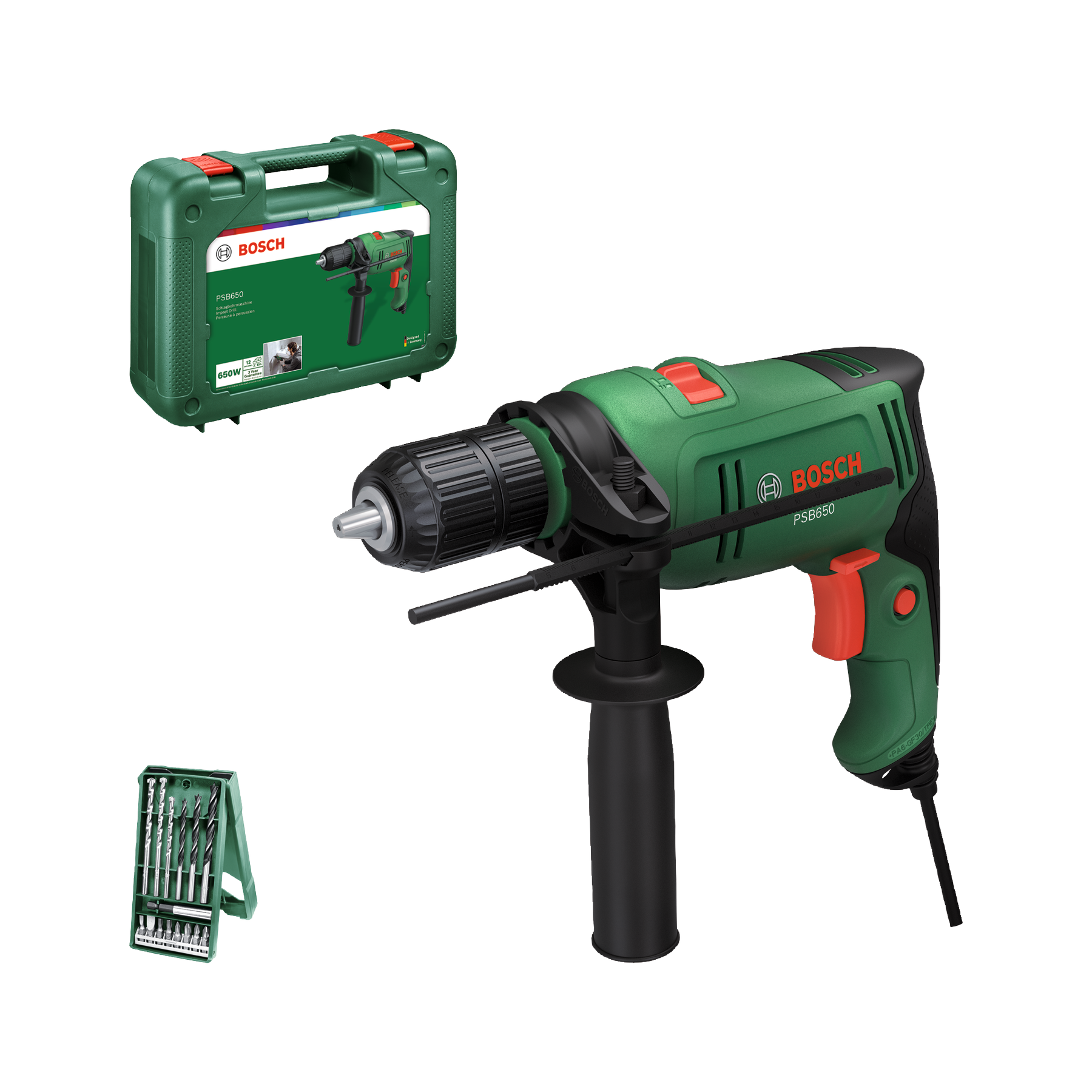 Bosch - Taladro Percutor - PSB650, 15 ACC, MAL.