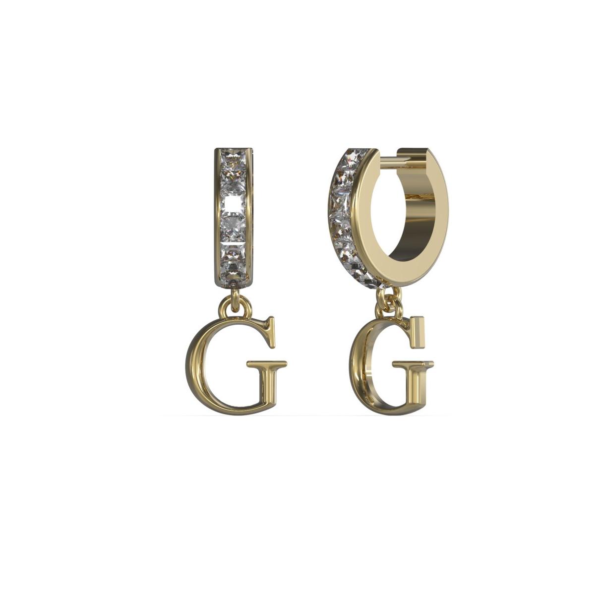 Guess Pendientes Mujer Huggie Me De Acero Dorado Jube03148jwygt-u