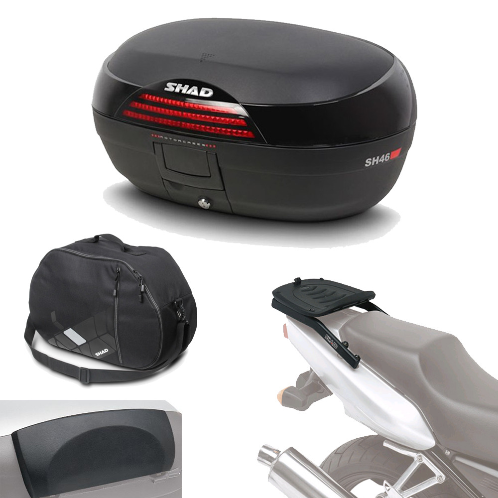 Kit Fijacion Y Maleta Baul Trasero + Respaldo + Bolsa Interna Regalo Sh46 SH46BOREHE56