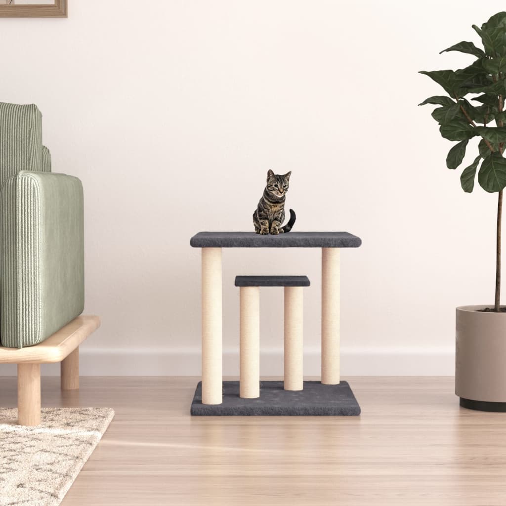 vidaXL Postes Rascadores para Gatos con Plataformas Escaladores Color Crema,  Gris claro,  Gris oscuro y mas
