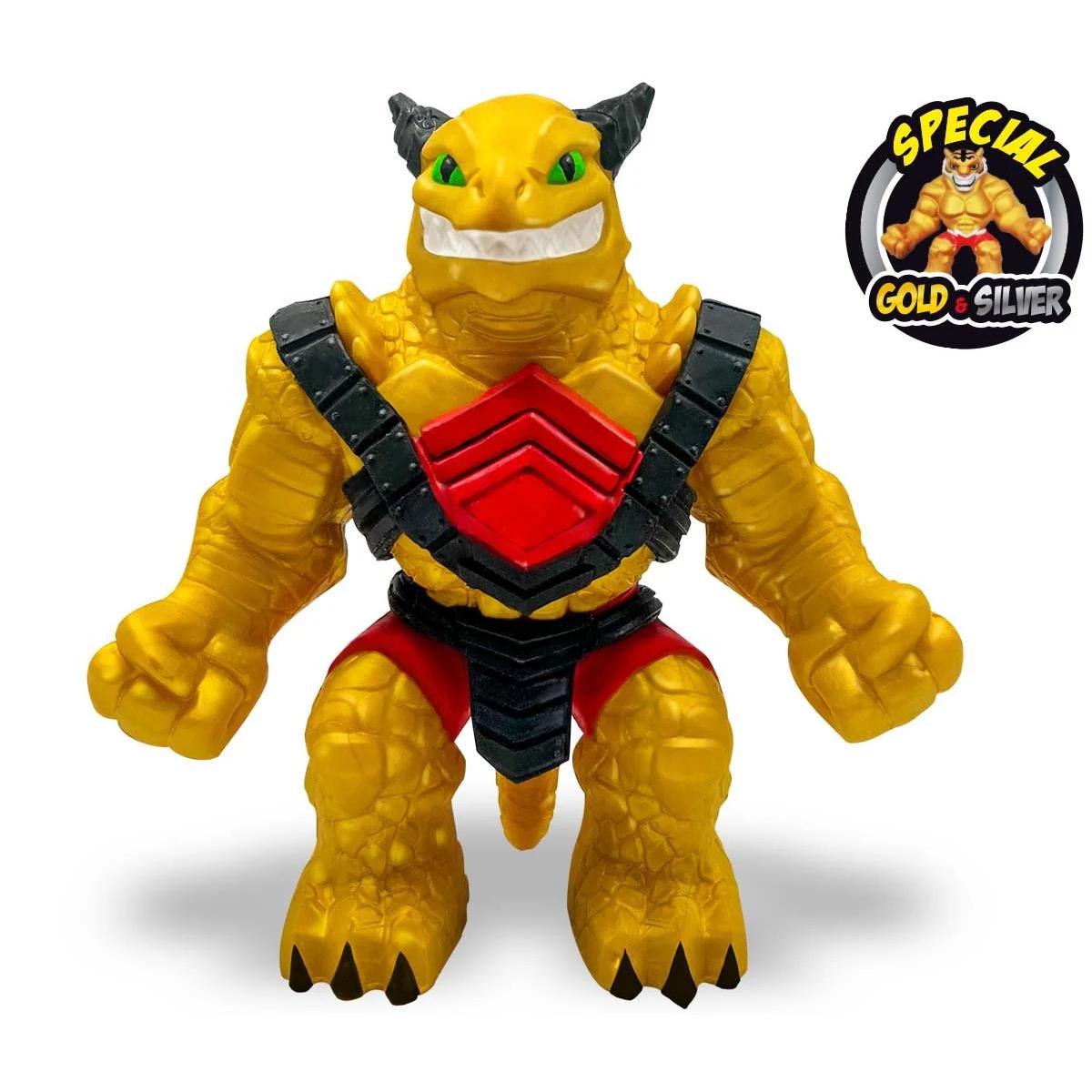 Elastikorps Fighter Extra Force | Figura Elástica Giga Size 16 cm con Armadura Intercambiable