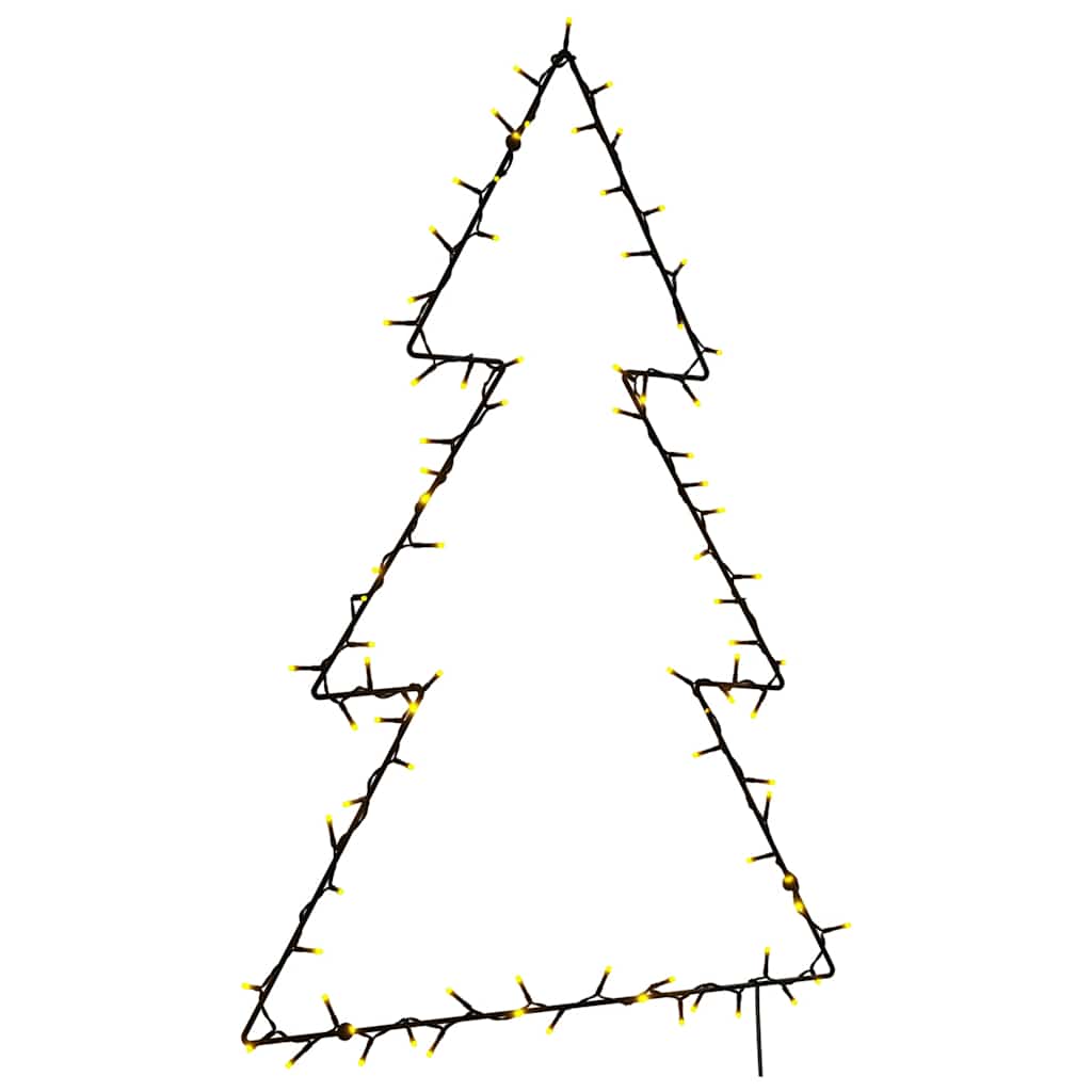vidaXL Luces de Navidad Silueta de Árbol 80 / 115 LEDs blanco cálido