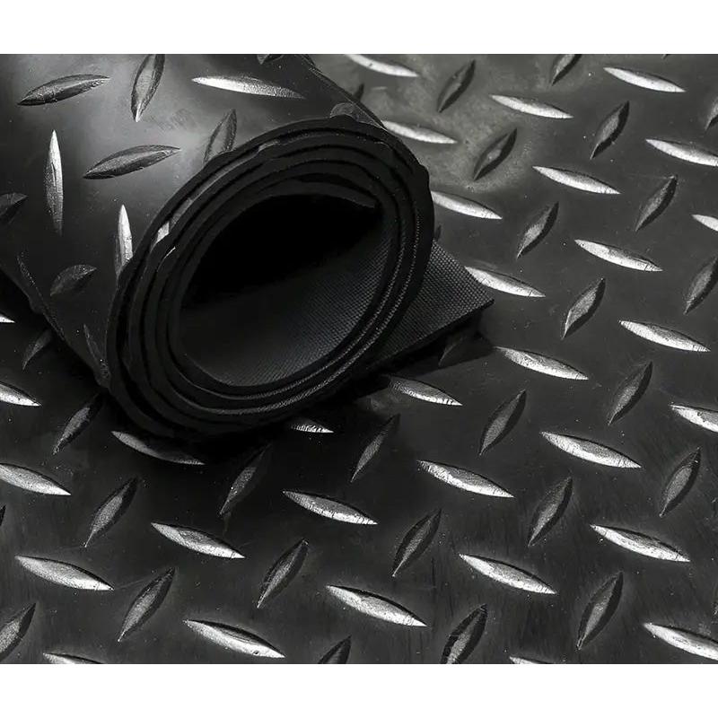 Suelo de Goma Antideslizante | Pavimento de Caucho para Interiores y Exteriores | Alfombra Negra Antideslizante Moto | Esterilla Caucho | Suelo de Goma PVC Negro