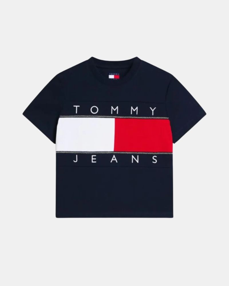 TOMMY HILFIGER DW0DW22818C1G Camisetas Manga corta Mujer Azul