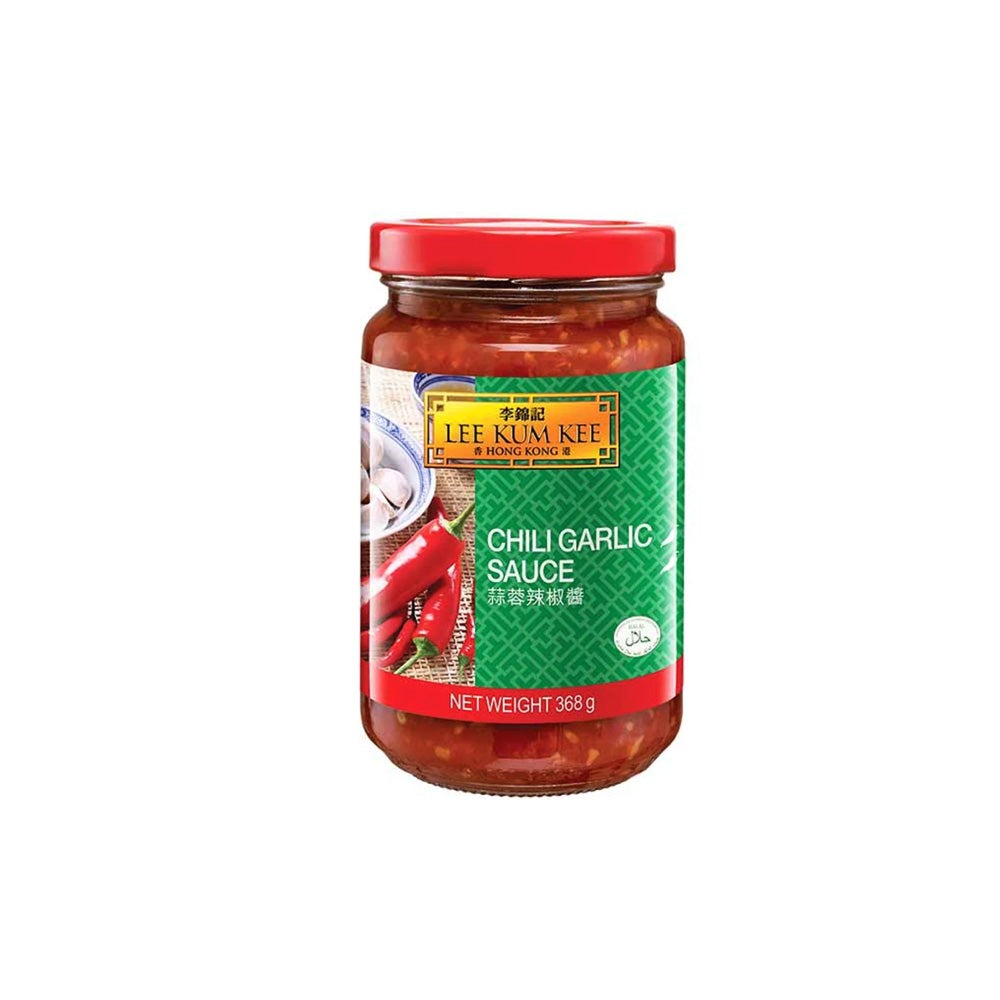 LEE KUM KEE Salsa chilli garlic - Tarro cristal 368grs  - Salsa de chile con ajo