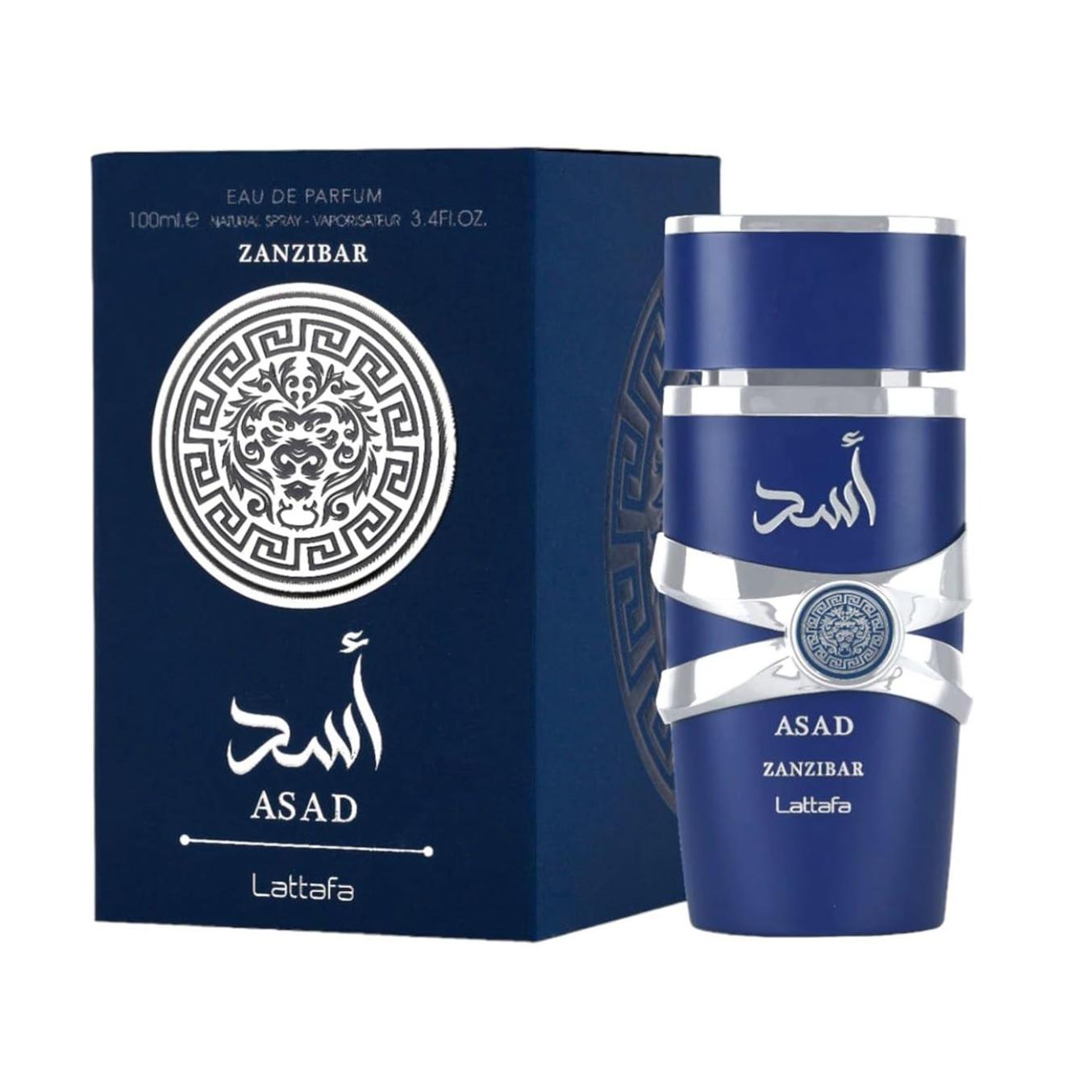 Lattafa Asad Zanzibar – Eau De Parfum 100 Ml Para Hombre – Fragancia Fresca, Especiada Y Salina