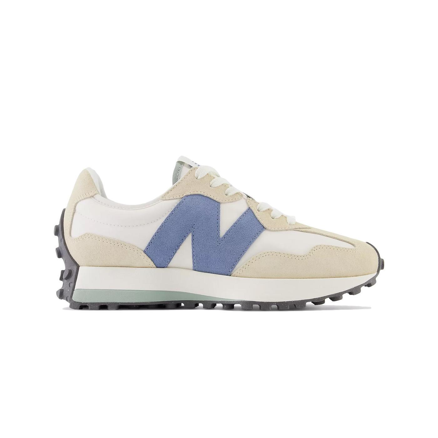 Zapatillas new balance ws327pv blanco beige azul de mujer.
