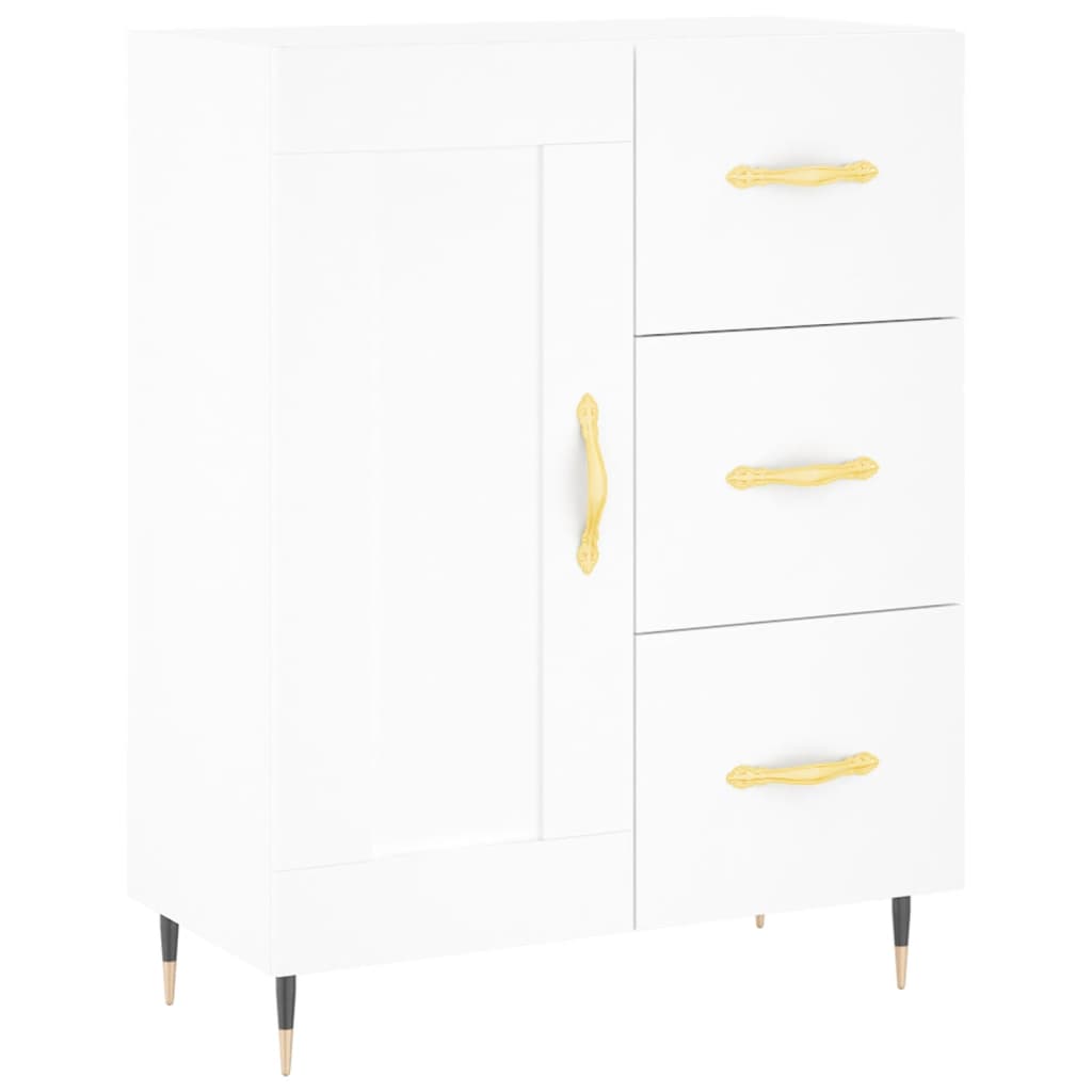 Aparador Vidaxl de Madera Ingeniería 69,5x34x90 Cm - Negro