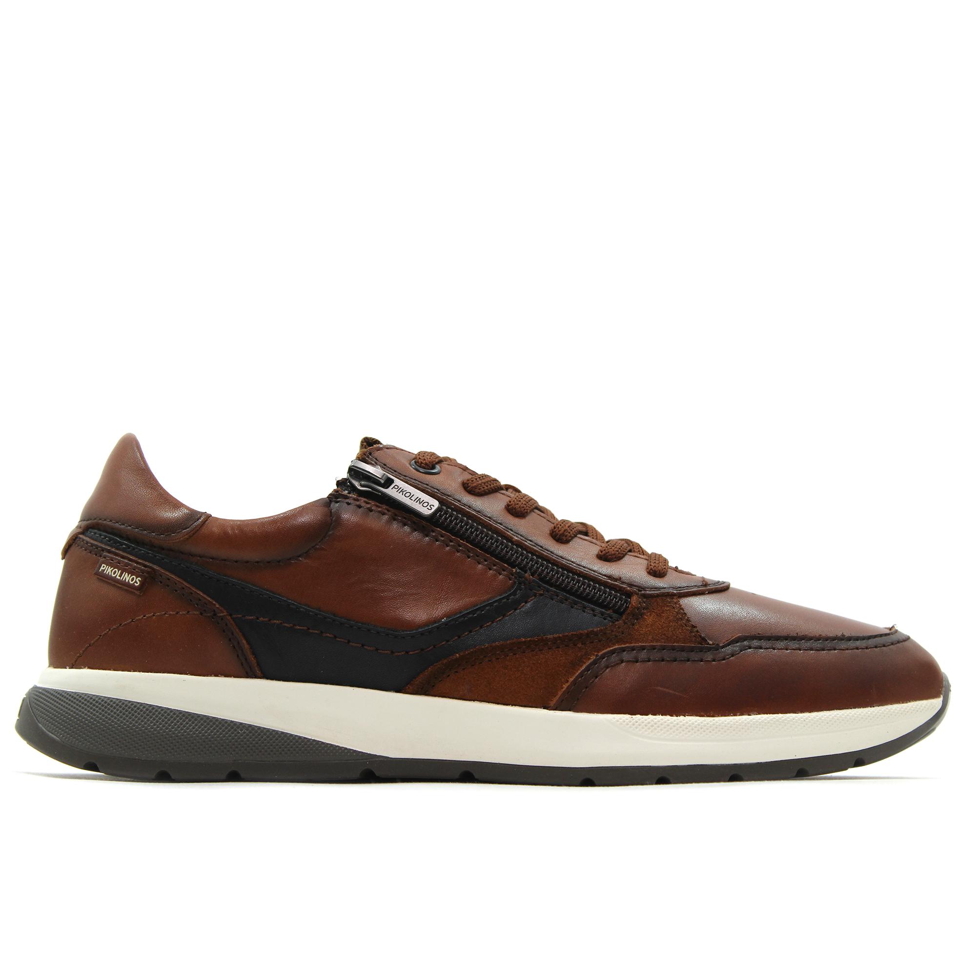 Pikolinos M2B-6398C1 Zapato casual,de cordones y cremallera,piel,plantilla extraible,suela de goma para caballero