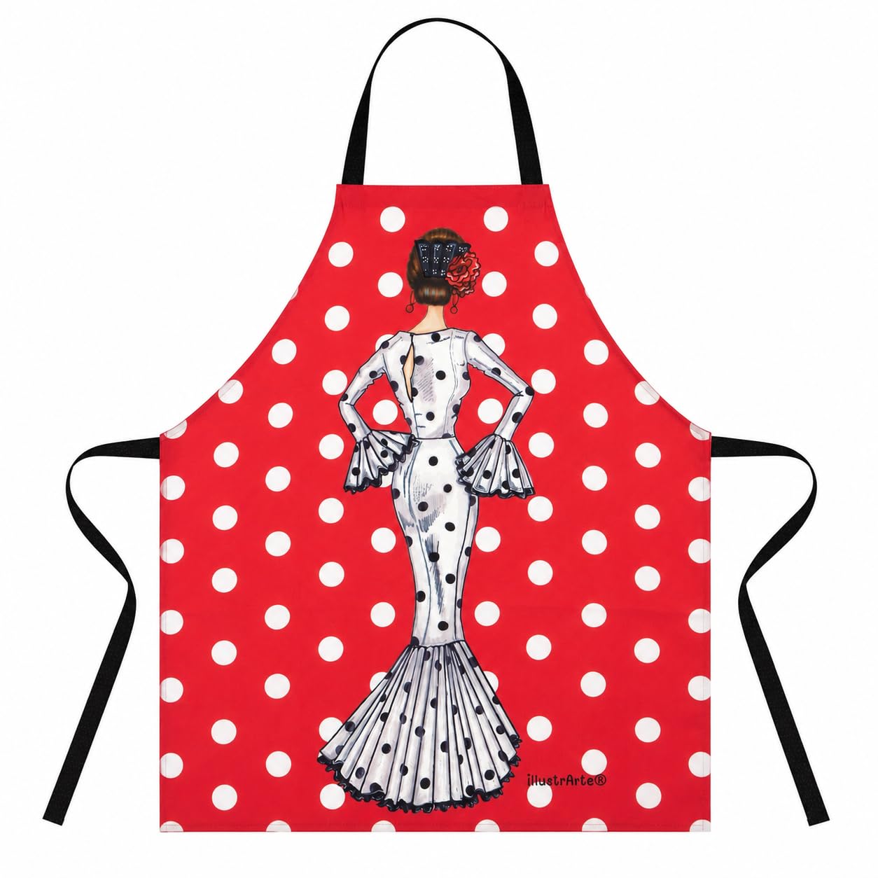 illustrArte Delantal de Cocina Flamenca 78 x 65 cm