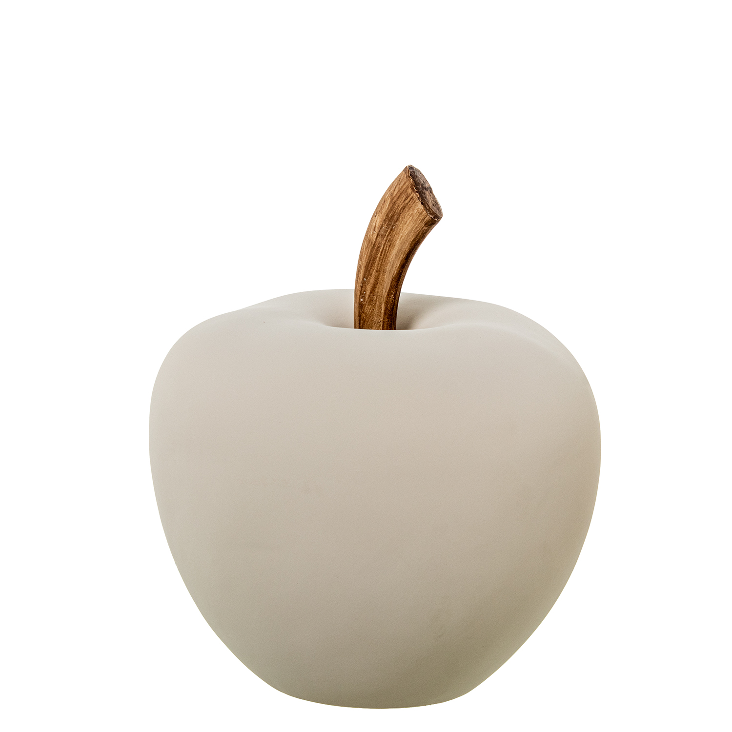 Figura manzana cerámica 40 cm beige, medidas 30x40 cm Fijalo