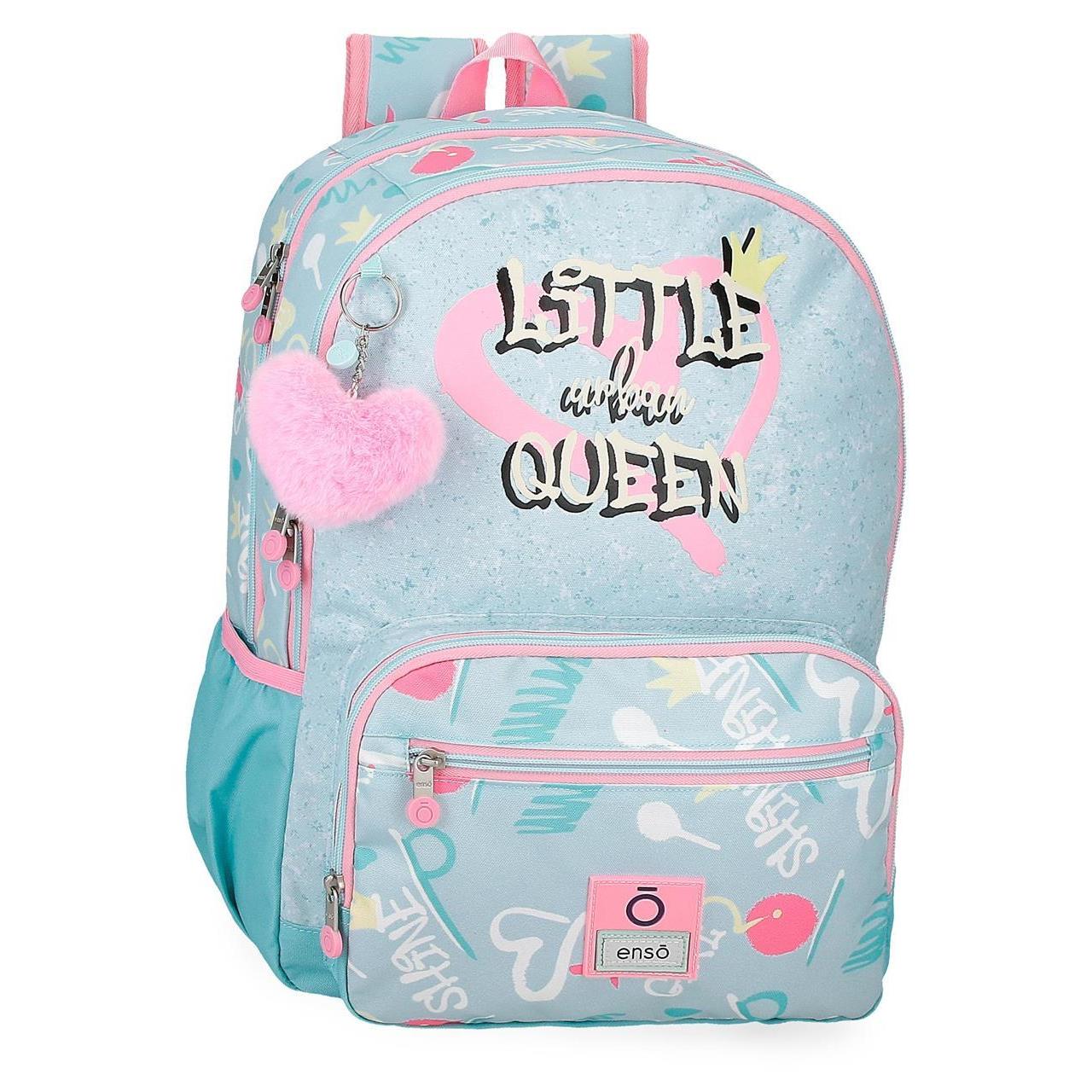 Mochila escolar adaptable a carro Enso Little urban queen turquesa