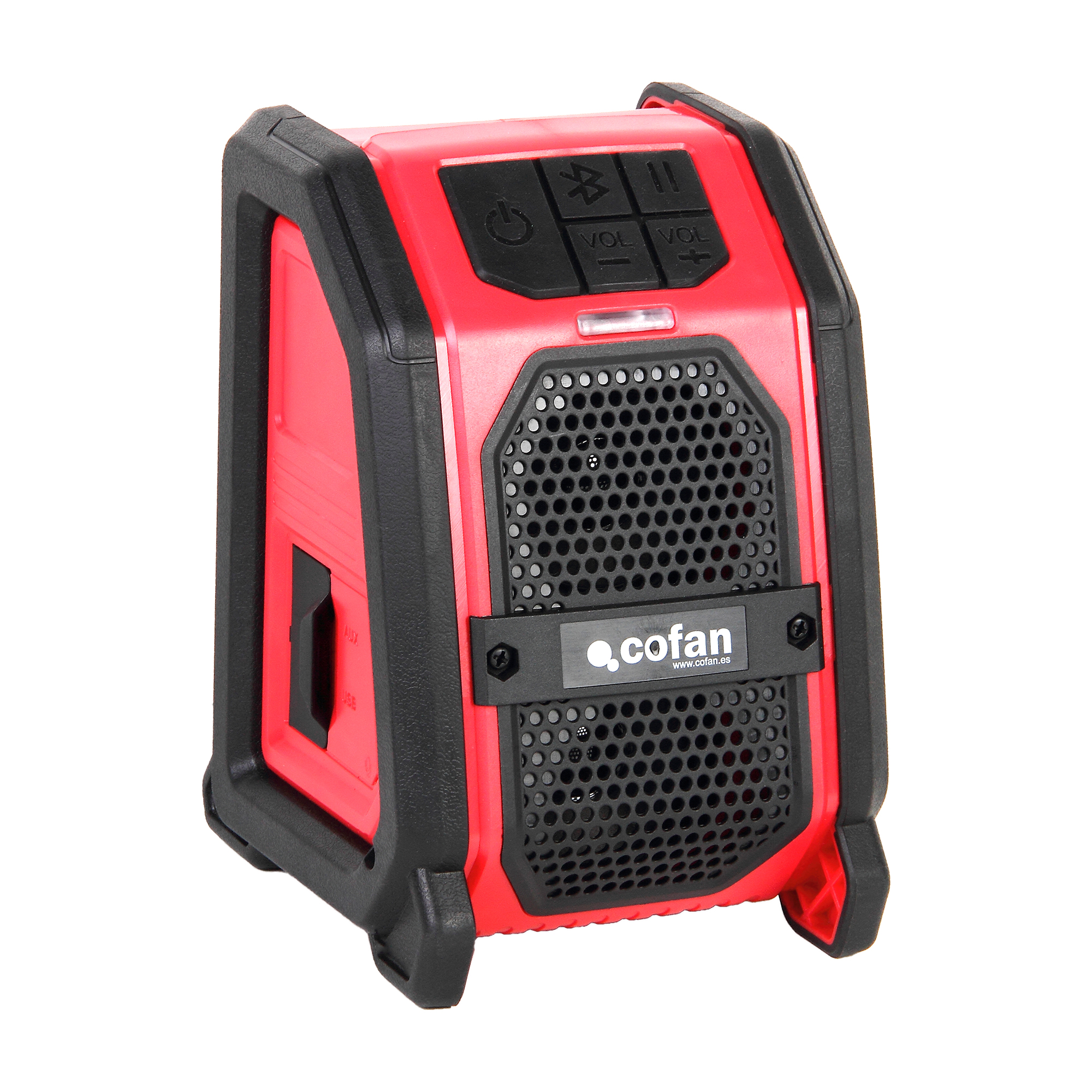 COFAN - Altavoz Bluetooth a Batería | 2x2,5W | 18 V | Con Puerto USB