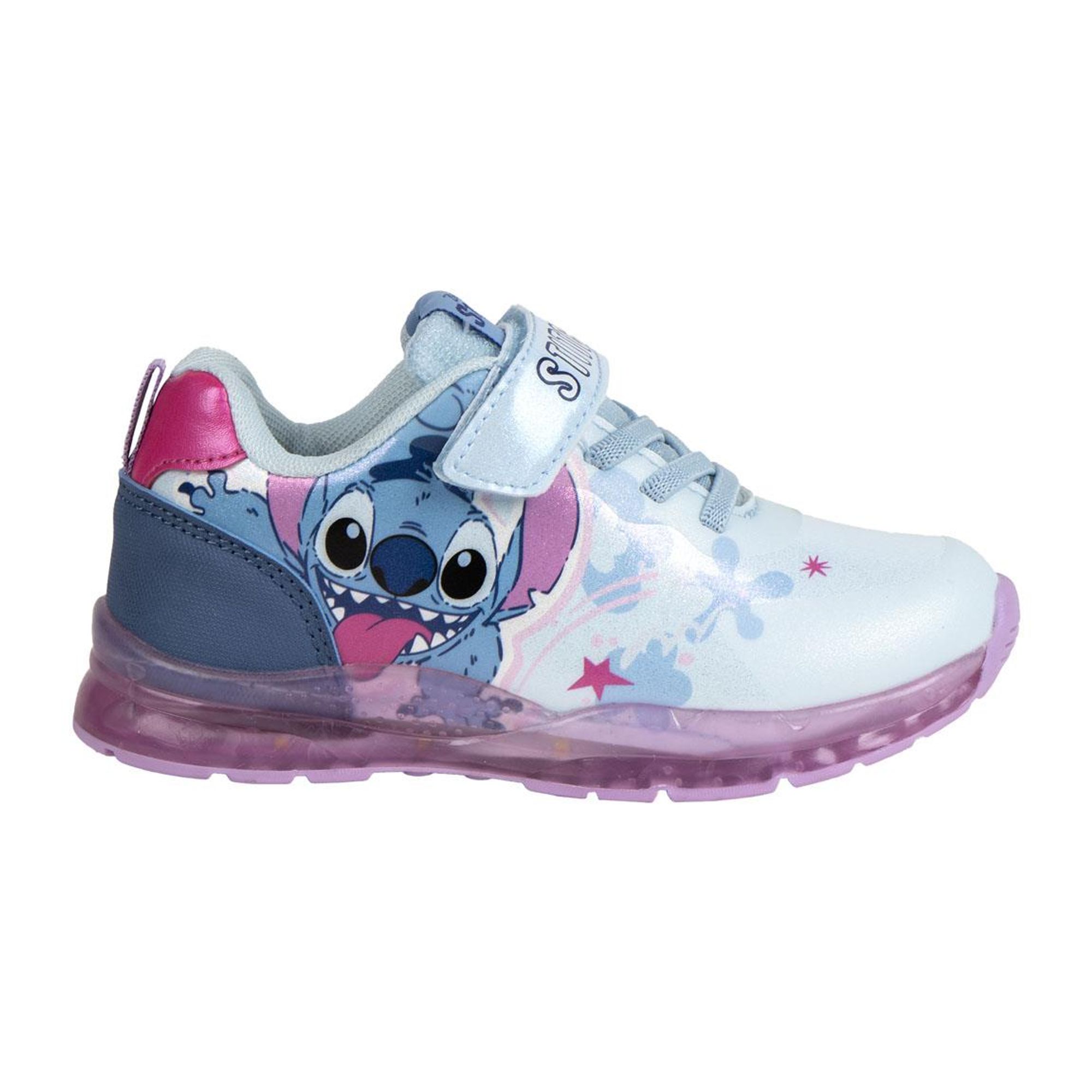 Zapatillas Deportivas Stitch para Niñas, Calzado Infantil con Luces LED, Diseño Exclusivo Azul y Rosa con Gráficos del Personaje, Ideal para Escuela y Actividades al Aire Libre