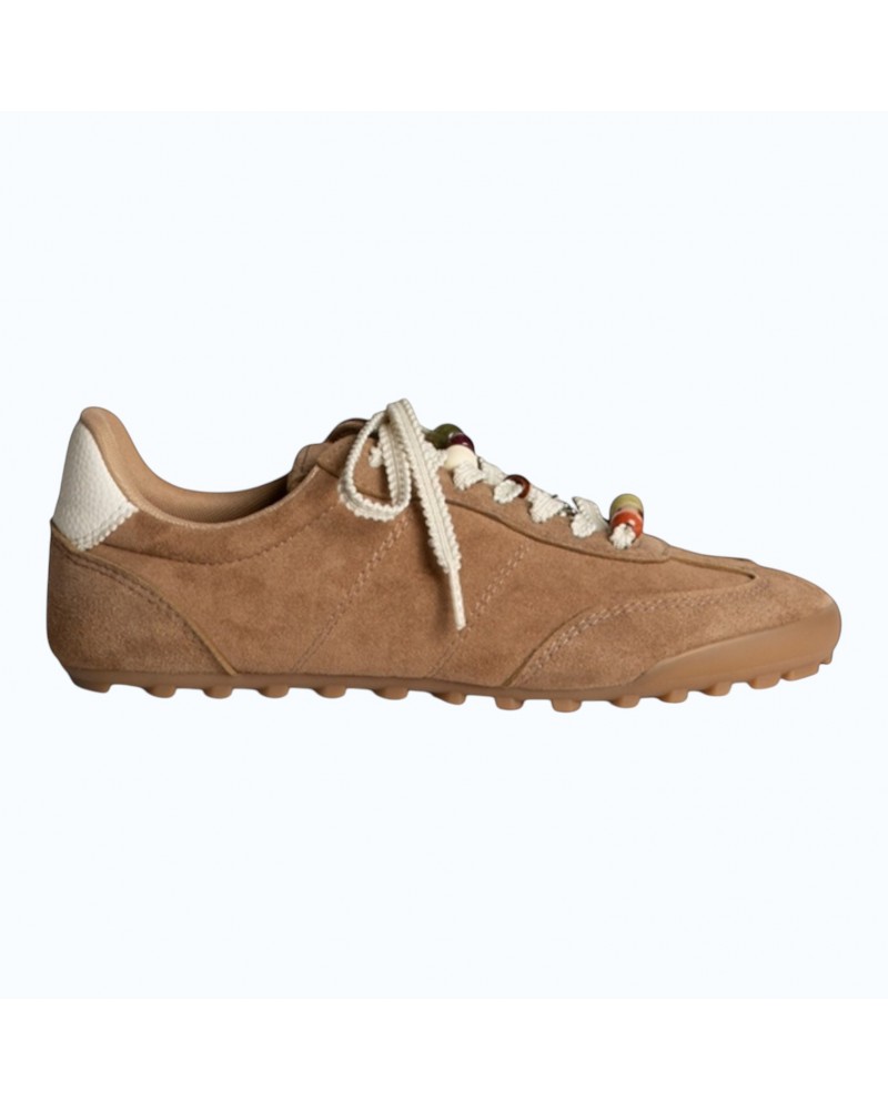 Corina - Sneakers Corina femeninas de suave antelina detalle original abalorios ideales para looks diarios vaqueros vestidos