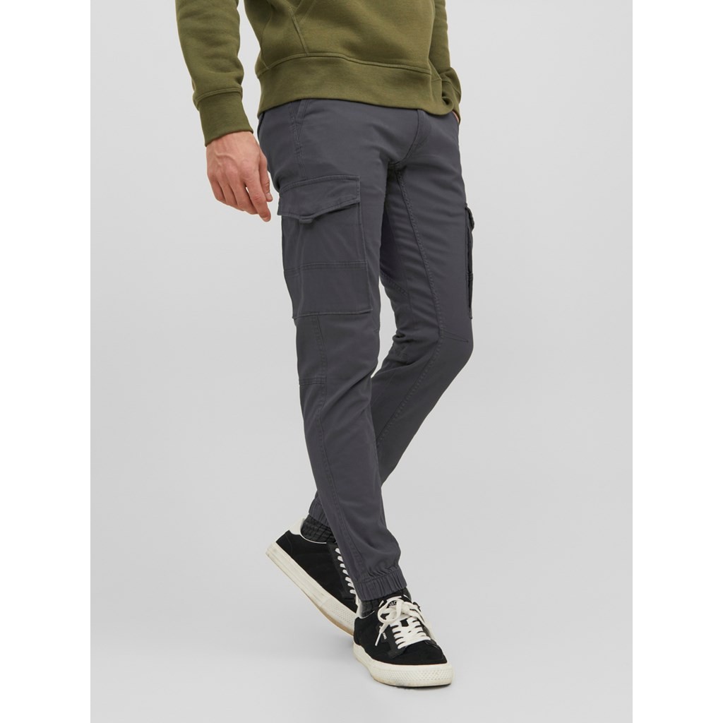 Jack & Jones - Pantalón cargo Paul Flake Akm 542 de corte slim con múltiples bolsillos, 78% algodón y 20% algodón reciclado para look informal o elegante
