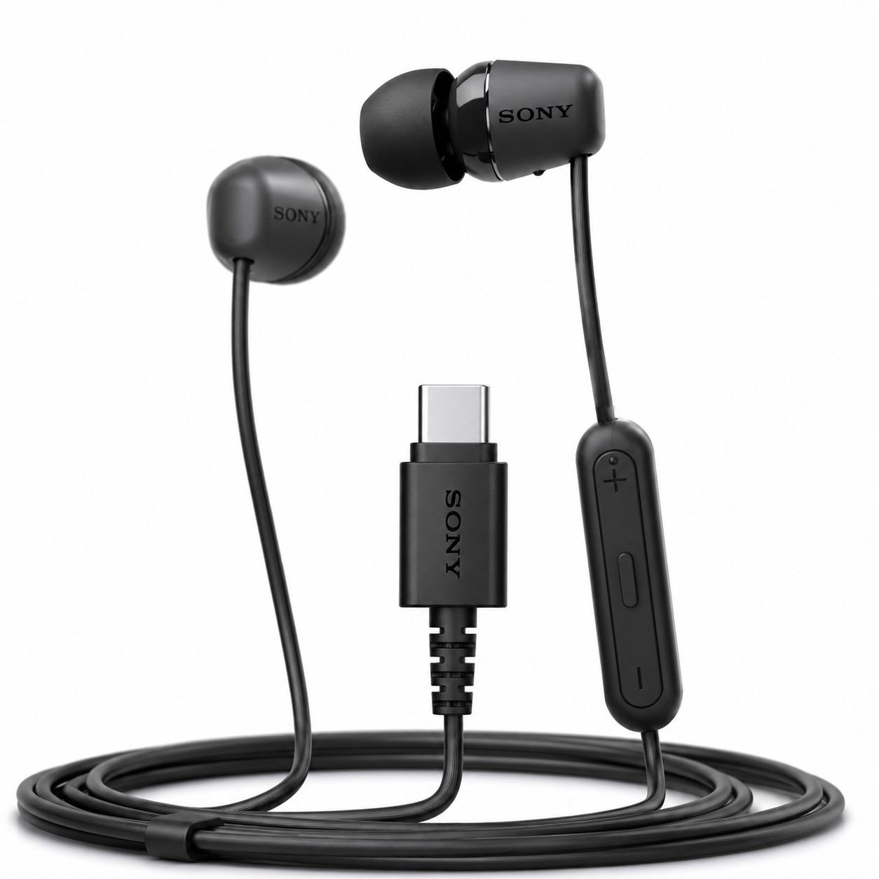 Sony IER-EX15C In-Ear Negro USB-C | Cero Latencia Gaming | Cable Dentado Anti-Enredos | Certificado CE RoHS | Garantía 12m | Sonido Cristalino | Embalaje Eco 100% Plástico Libre