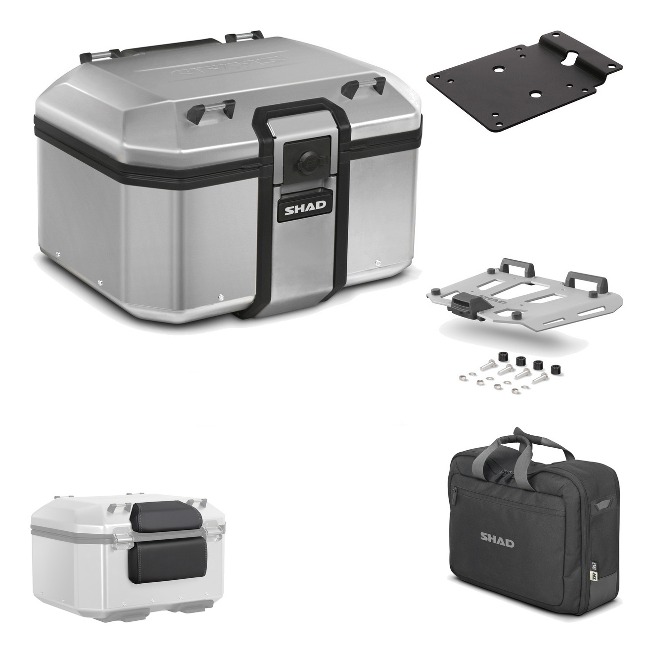 Baul Trasero + Herraje Montaje + Parrilla + Accesorios Tr48 Terra KIT-188458