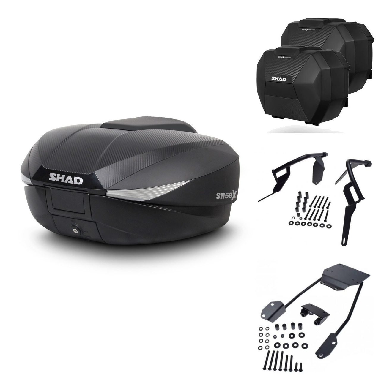 Maletas Sh38x Carbon + Herraje Baul + He KIT-574739