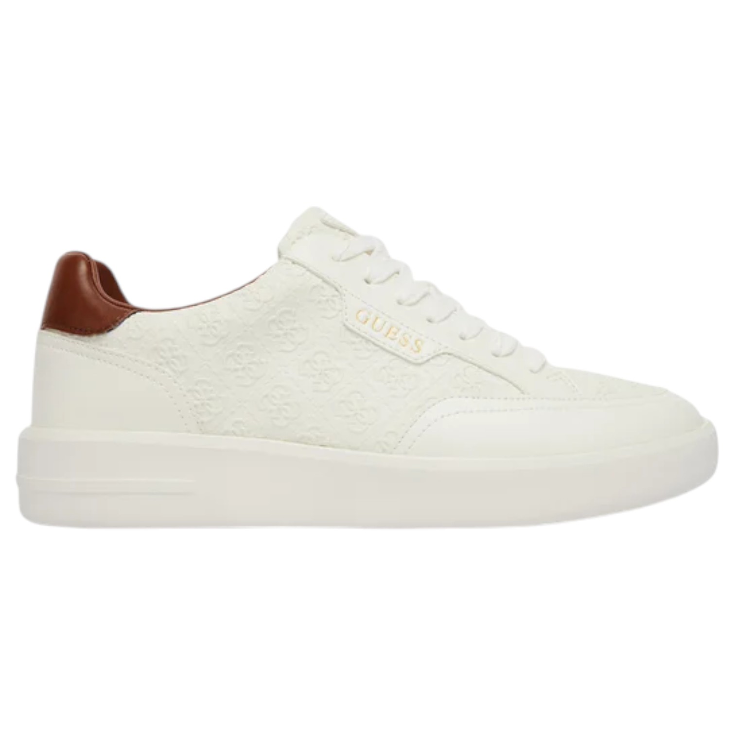 Sneakers Guess Uomo Yujen 4G Logo Leather White