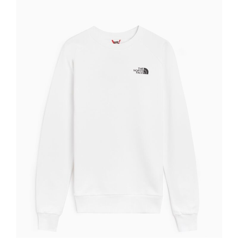 Sudadera Blanca The North Face con Manga Raglán Redbox White