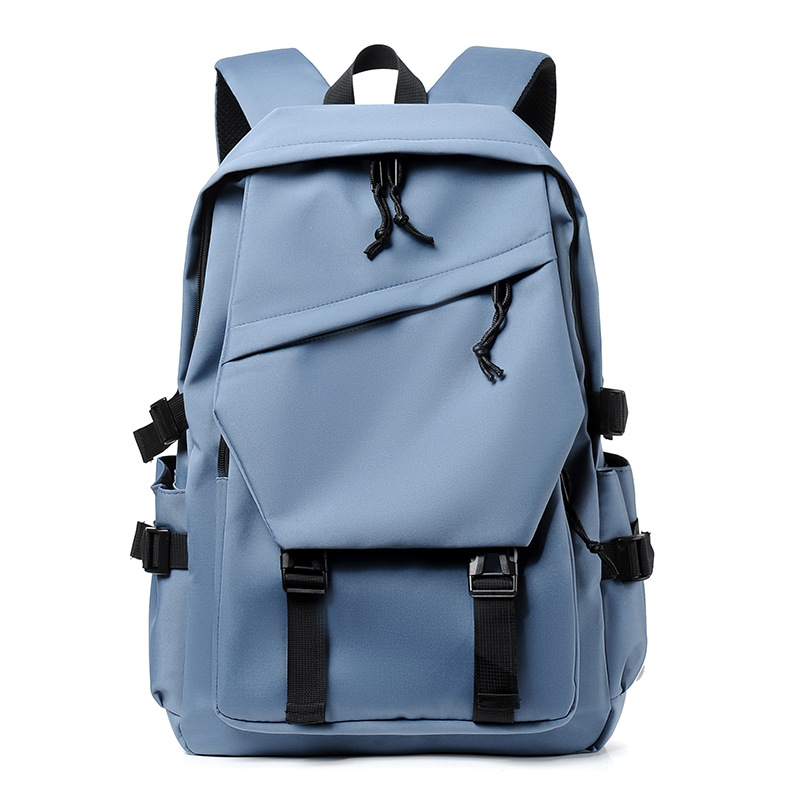 Mochila impermeable de nailon de 15 pulgadas, bolsa de viaje de alta capacidad con bolsillos laterales, bolsa diaria para hombres y mujeres