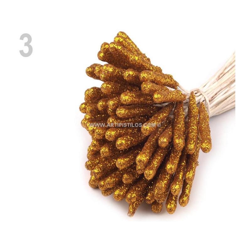 PISTILOS ALARGADOS CON GLITTER