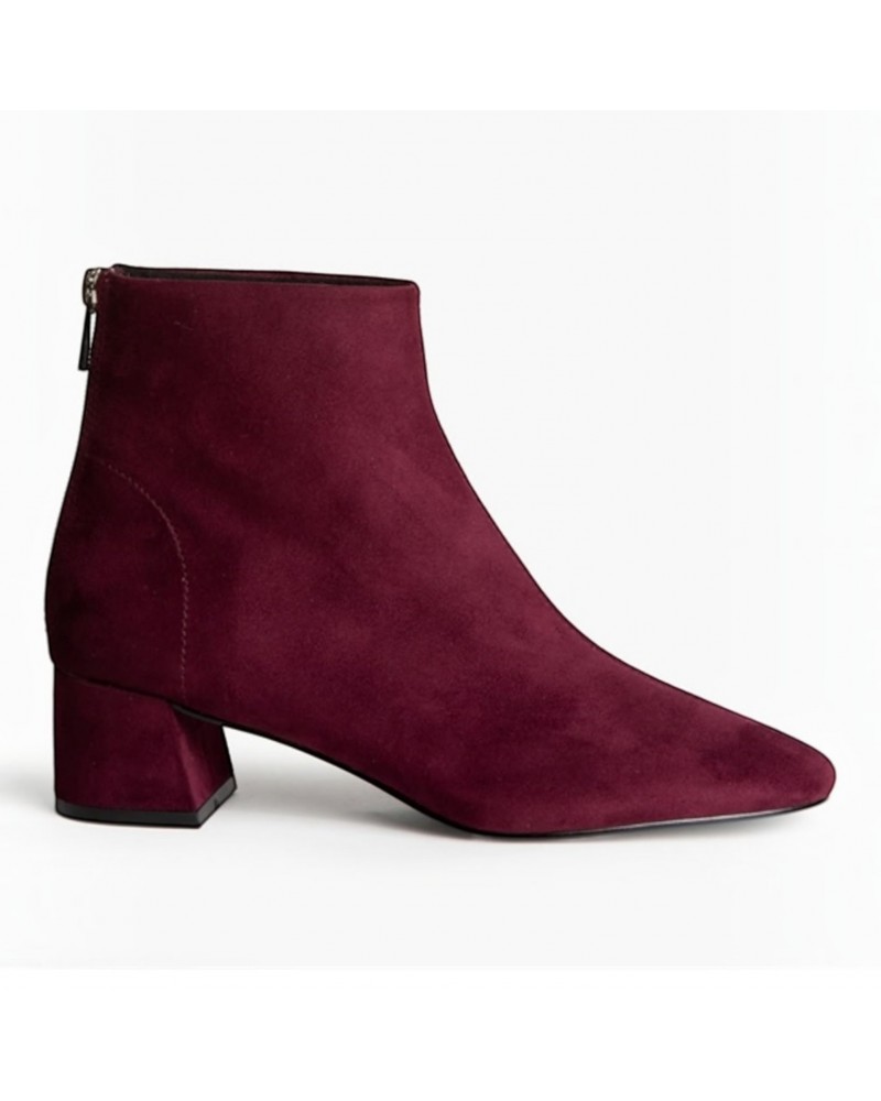 Corina - Botines Corina Basic Icon 6845 11817 de mujer con tacón de 4,5 cm y cremallera trasera en antelina