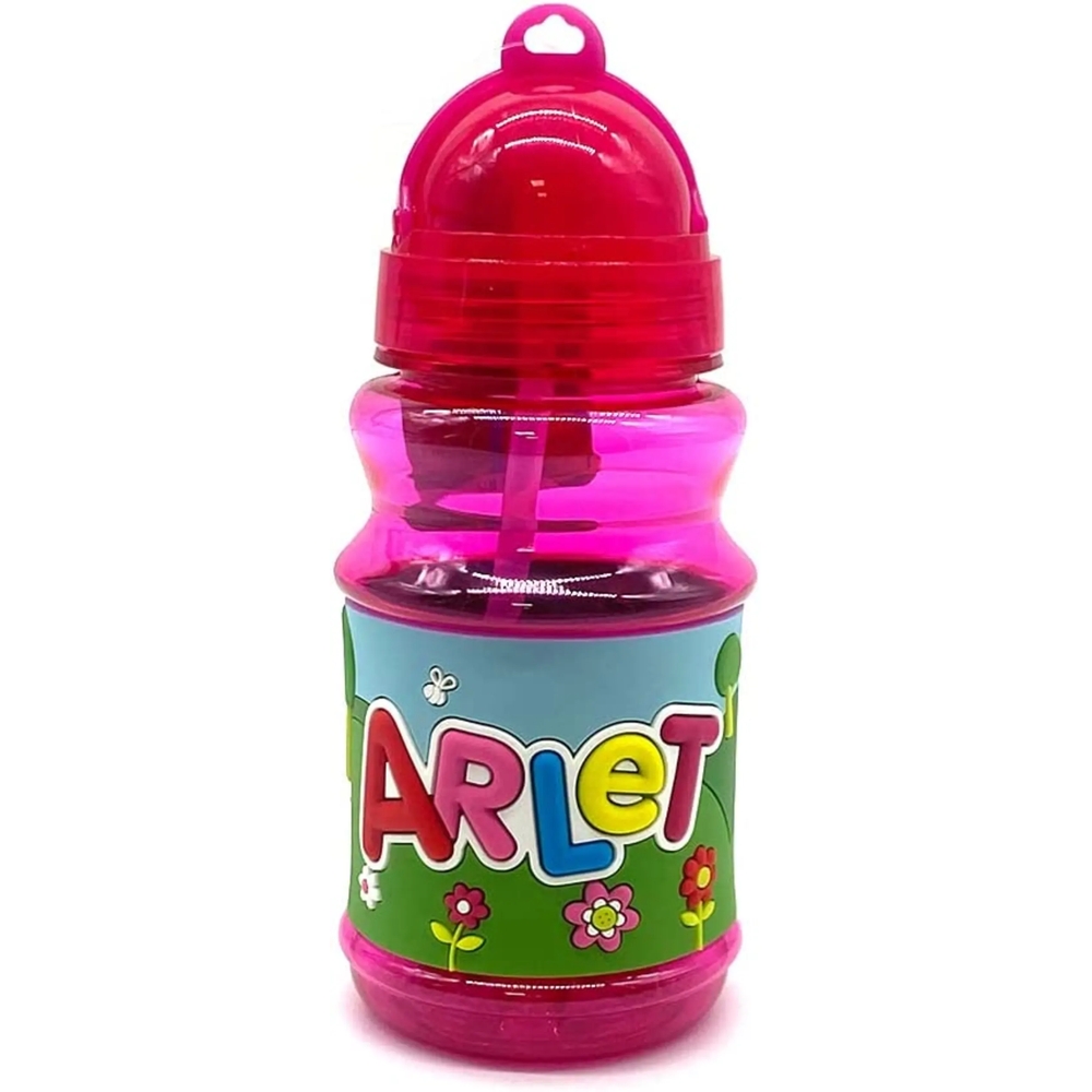 PLUS HOME Botella Agua con Nombre para Niños 350 Ml a Prueba de Fugas Sin BPA