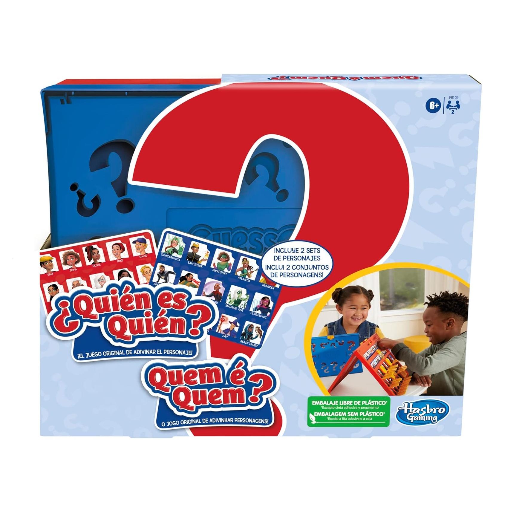 Hasbro Gaming ¿Quién Es Quién? Juego de Adivinar el Personaje y Superhéroes, Juego de Mesa para 2 Jugadores, + 6 Años
