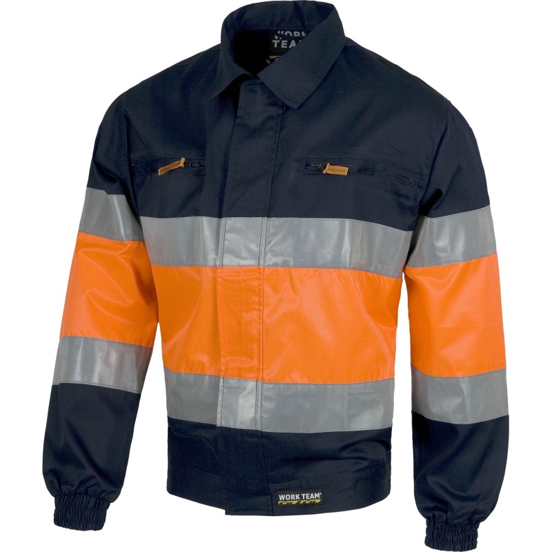 Cazadora/Chaqueta de Trabajo de Algodón de Alta Visibilidad