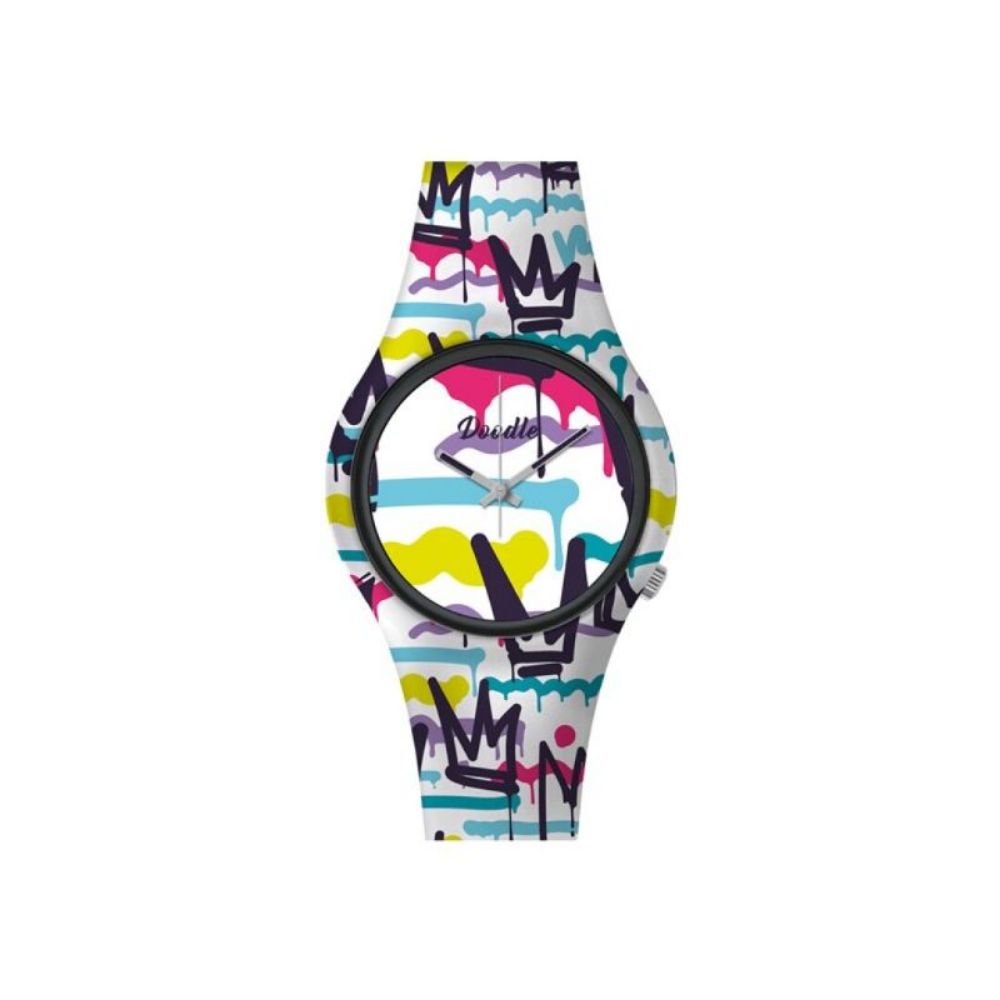 DOODLE - Reloj casual multicolor DO35018 para mujer, con correa de silicona, resistente al agua hasta 30 m, movimiento de cuarzo y garantía oficial de 2 años
