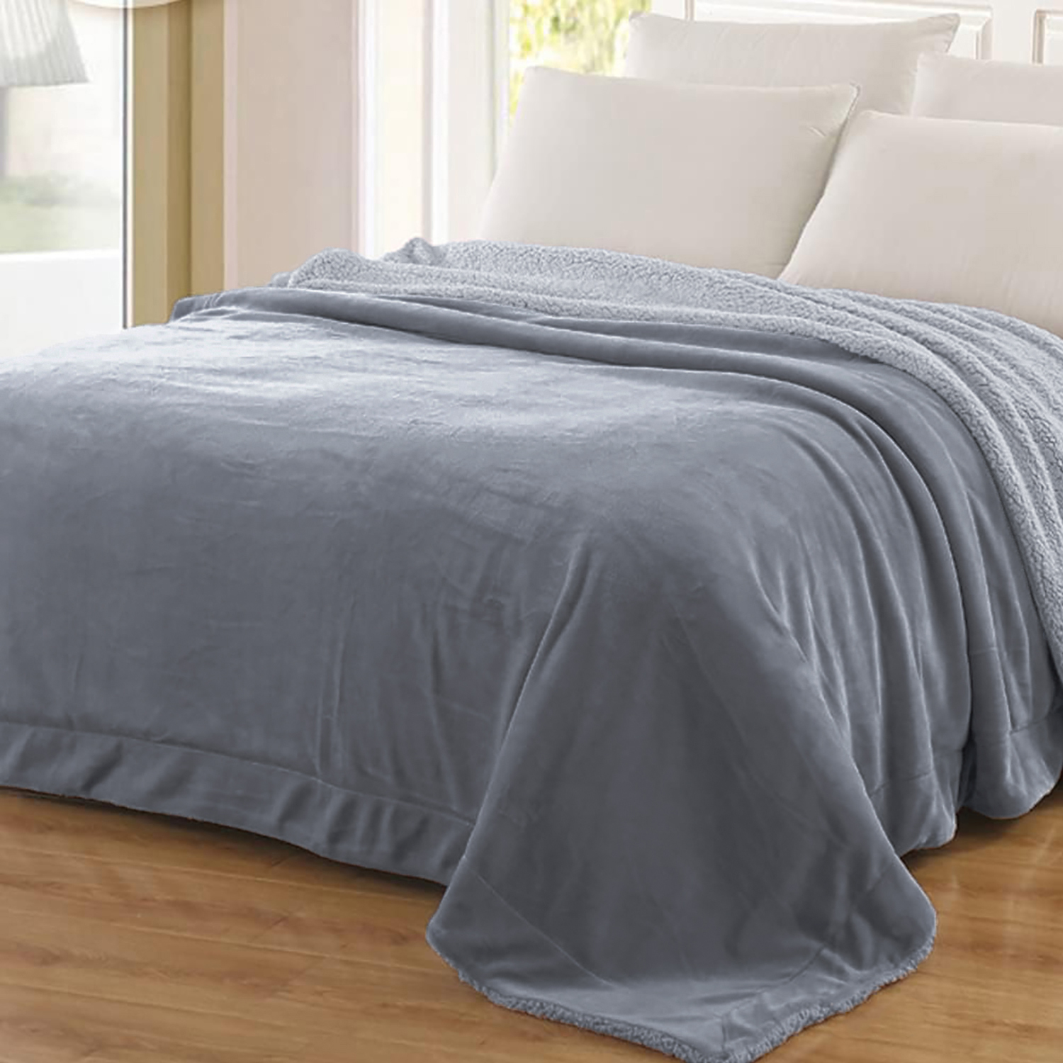 LD Morphling-Manta Borrego de Terciopelo con Aspecto de Piel de Cordero Gruesa 100%Poliéster -Estilo Moderno en 6 Colores y 3 Tamaños -Mantas de Sofa, Polar, Franela -Invierno, Siesta cálida y Espesa - Doble Capa ultrasuave