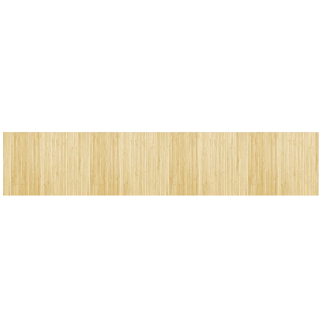 Vidaxl Alfombra Rectangular Bambú 80x400 Cm Color Negro Natural Marrón