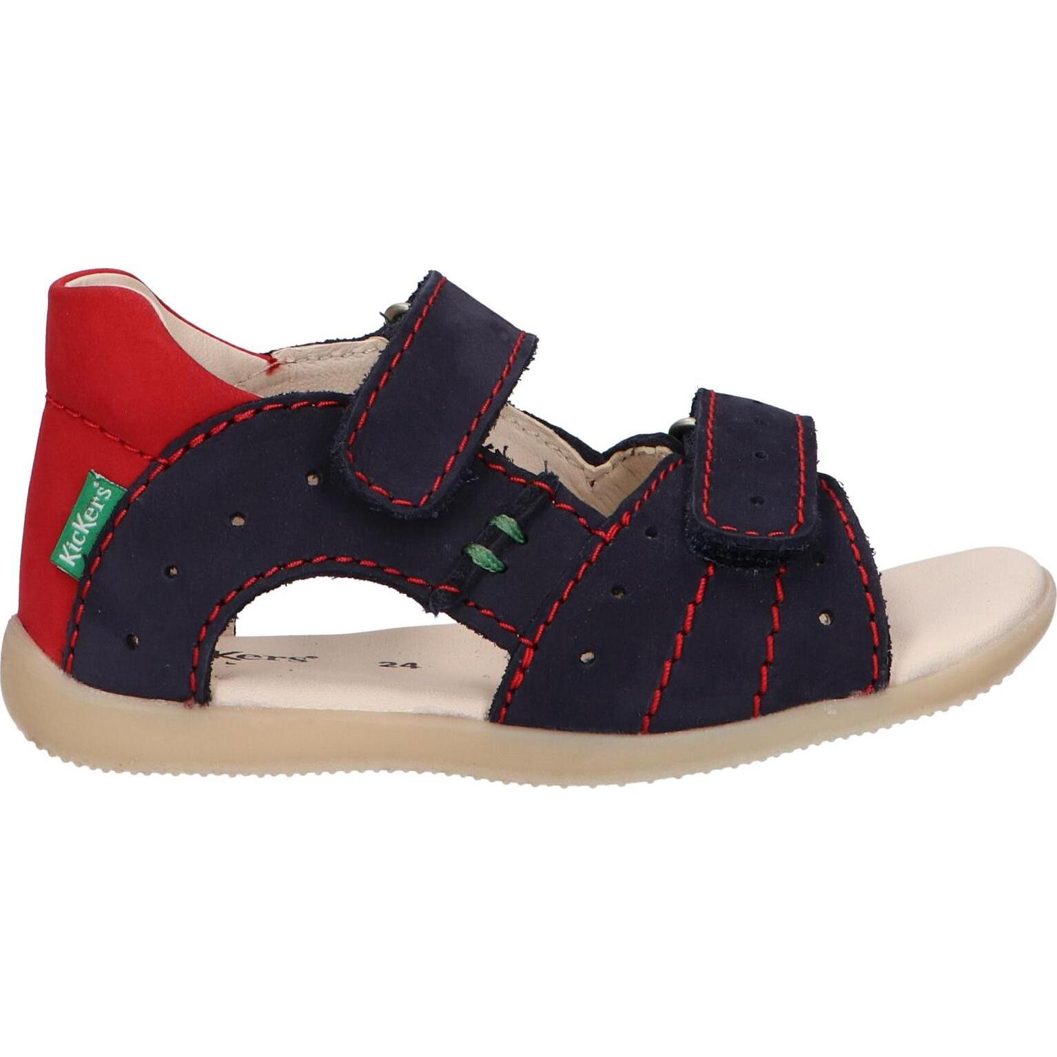 Kickers boy's sandals 785400 -10 boping-2 103 marine rouge