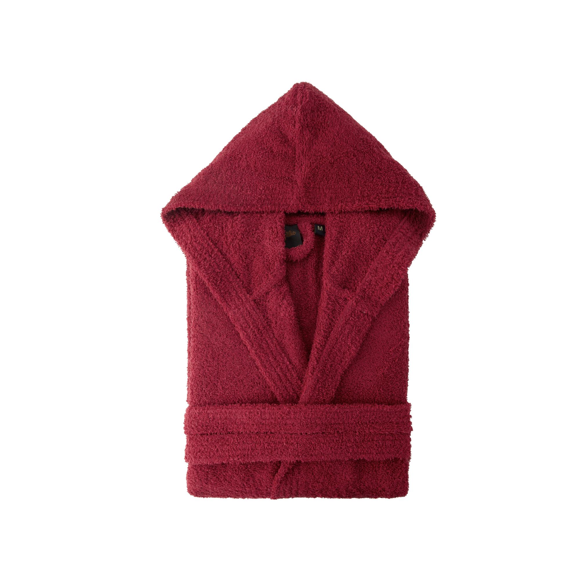 Albornoz con Capucha Bolsa R.A. Granate Talla M, El mejor textil para tu hogar, Fijalo