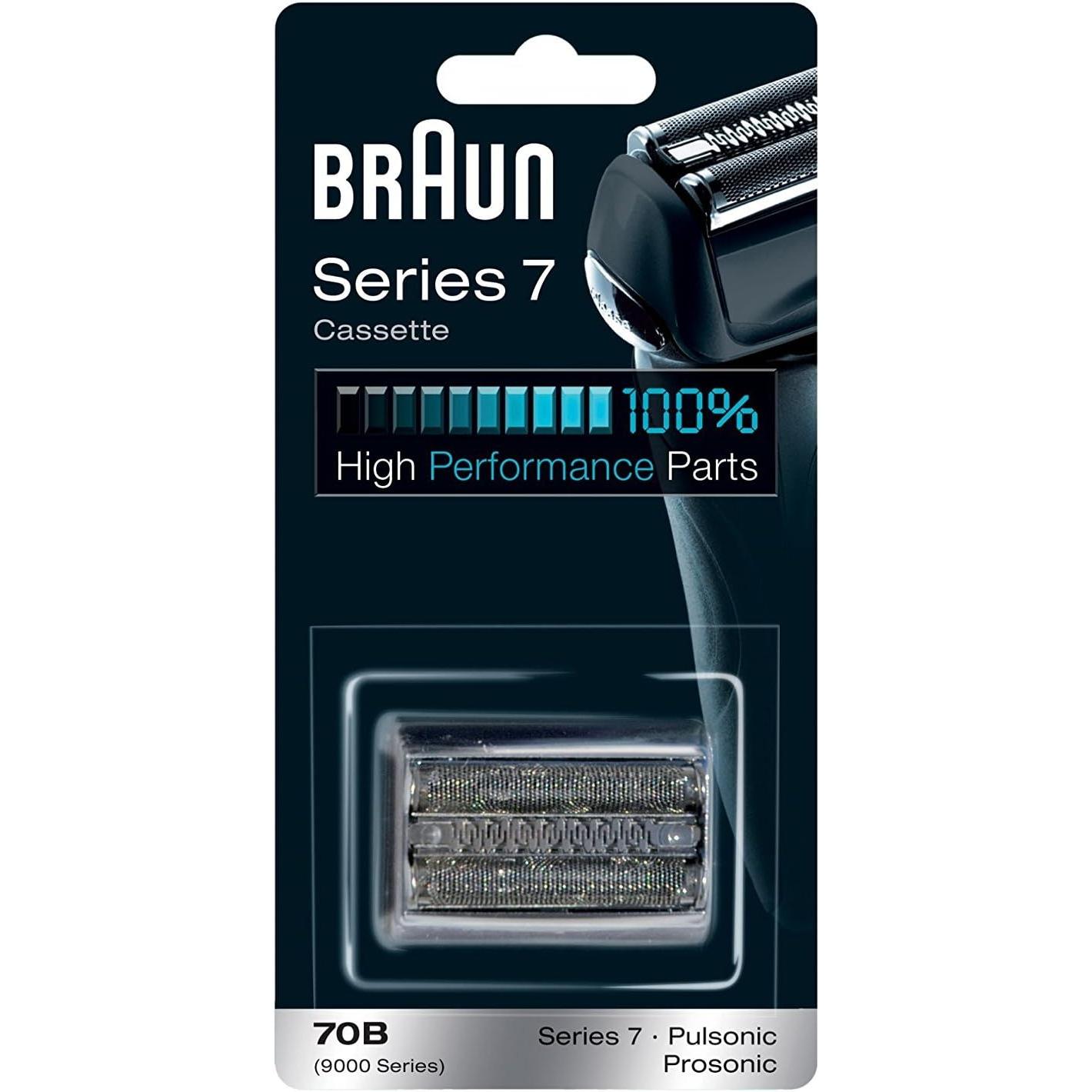 Braun Cabezal de Recambio Series 7 70b Negra para Afeitadoras Pulsonic y Prosonic