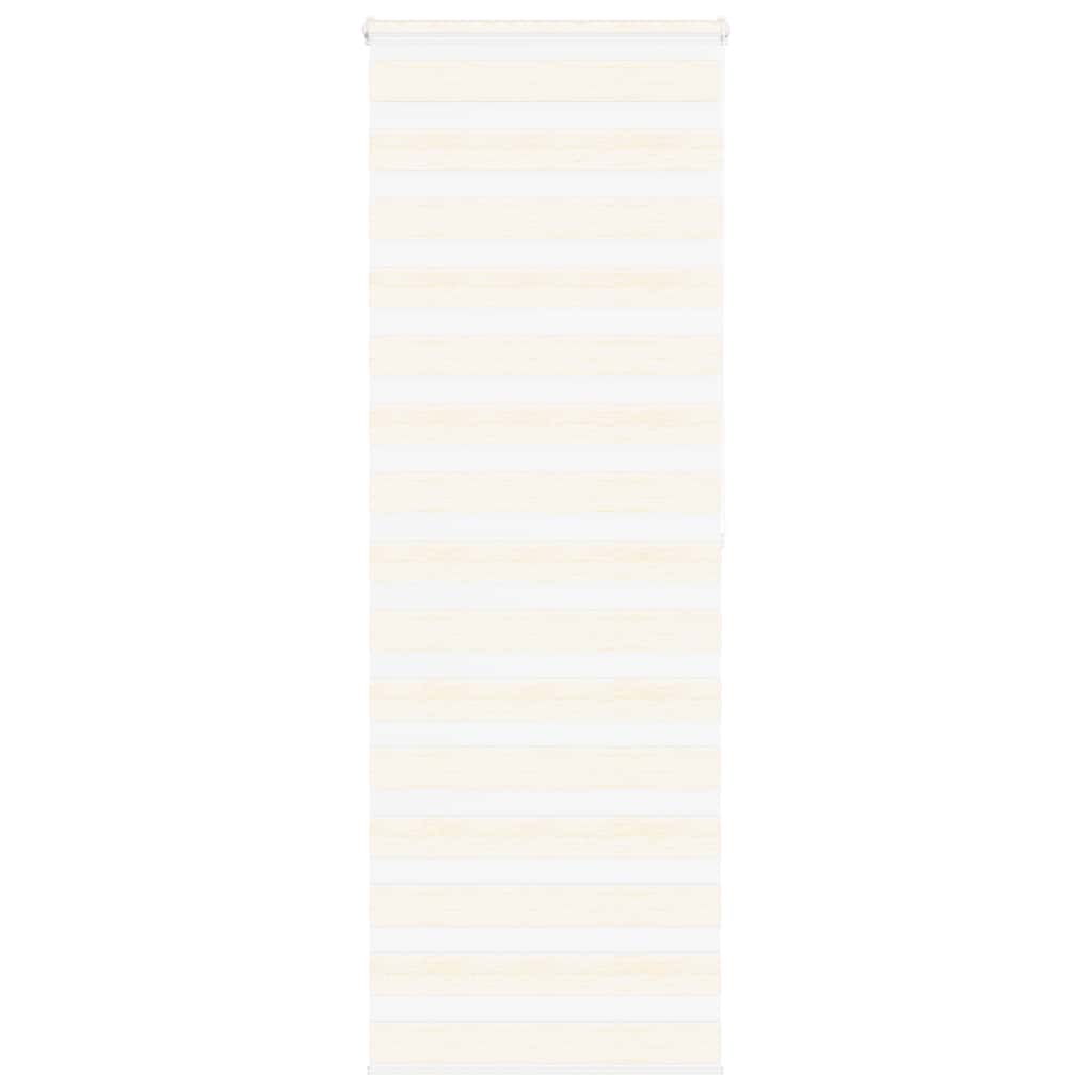 vidaXL Estor cebra beige mármol tejido ancho 65,9 cm poliéster