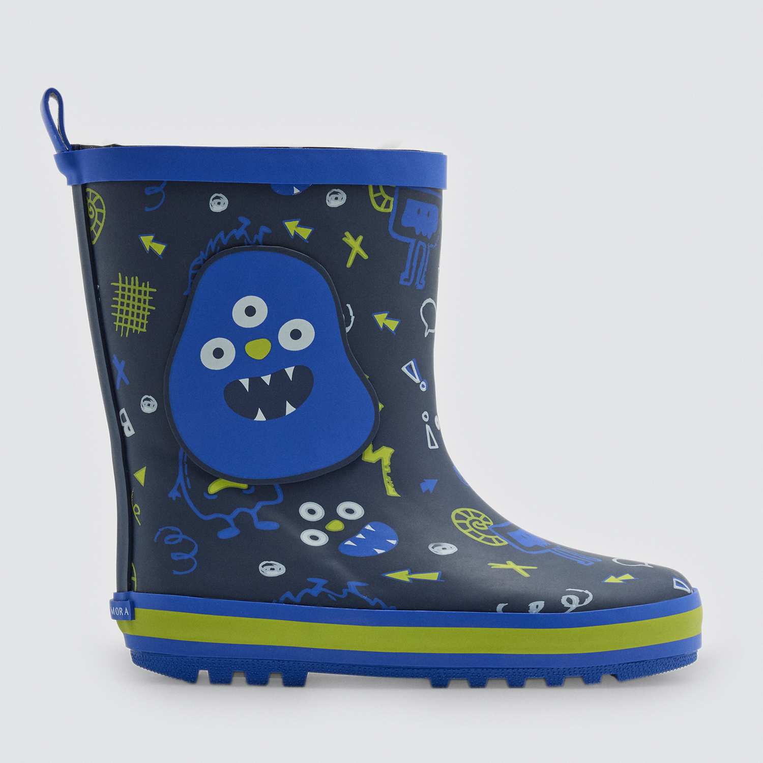Ysabel Mora - Botas de agua niño forro borreguito estampado monstruos