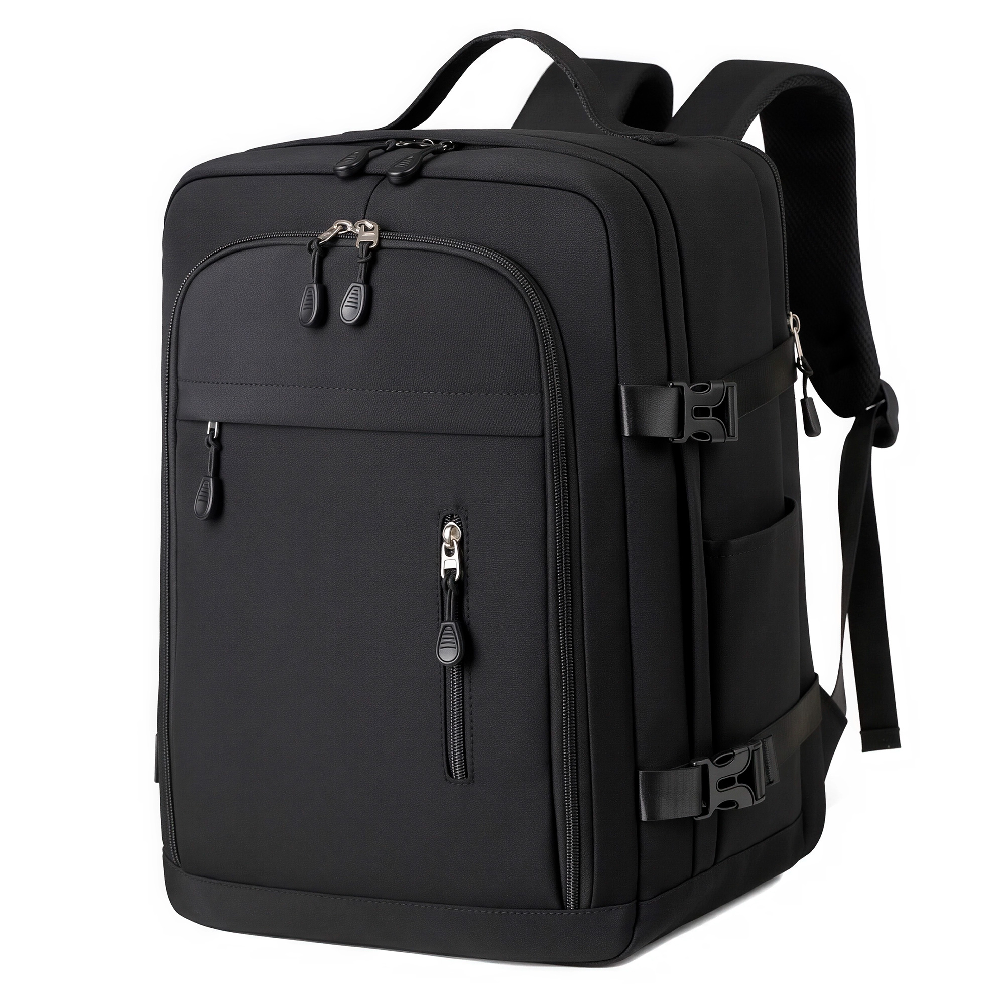 Mochila de Viaje Cabina 40x30x20 Ryanair Equipaje de Mano Avión, Mochila Antirrobo Impermeable Gran Capacidad con Compartimento Portátil 15.6”, Mochila Hombre Mujer para Viaje, Trabajo, Negra