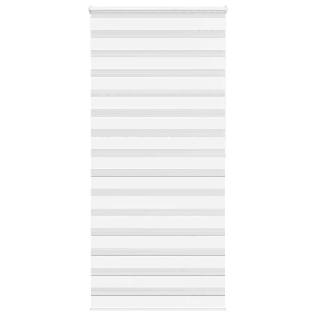 vidaXL Estor cebra blanco 95x200 cm tejido ancho 90,9 cm poliéster