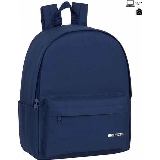 SAFTA - MOCHILA ORDENADOR AZUL 40X31 - Mochila Diseño Único y Licencia Oficial Made by Safta - Mochila Hombreras Acolchada y Espalda Ergonómica