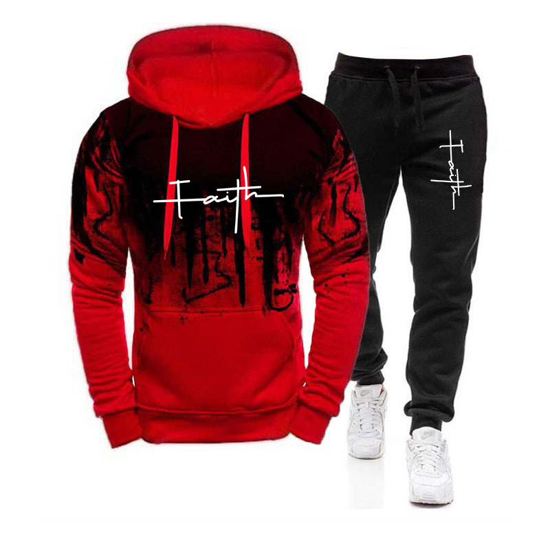 TK Conjunto Deportivo Casual Para Hombre Primavera Otoño 2 Piezas Suéter Con Capucha Y Pantalones De Estilo Fitness Ropa Nueva De Moda