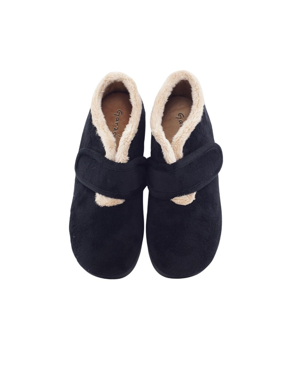 GARZÓN ZAPATILLA CASA VELCRO PELO ABOTINADA DE MUJER