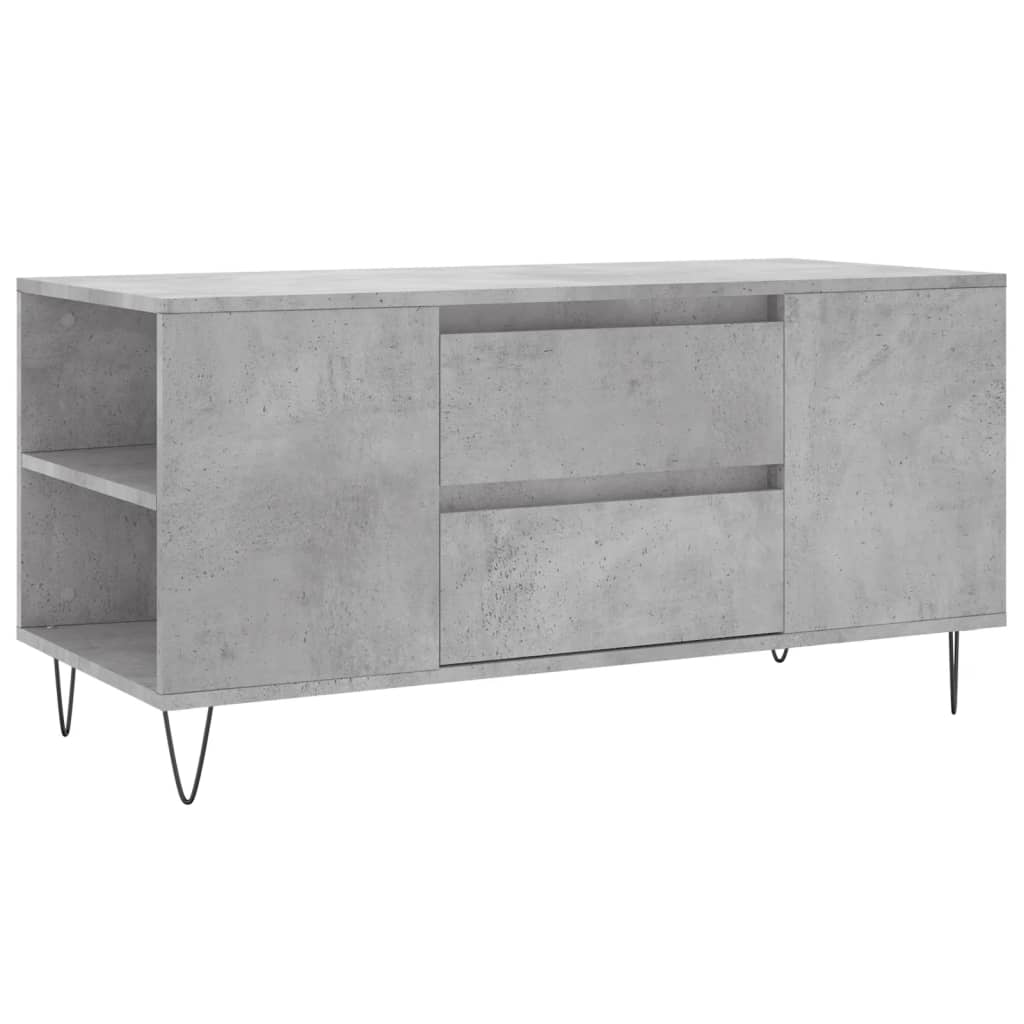 Vidaxl Mesa de Centro de Madera de Ingeniería 102x44,5x50 Cm - Blanco/Negro - Mesita de Salón