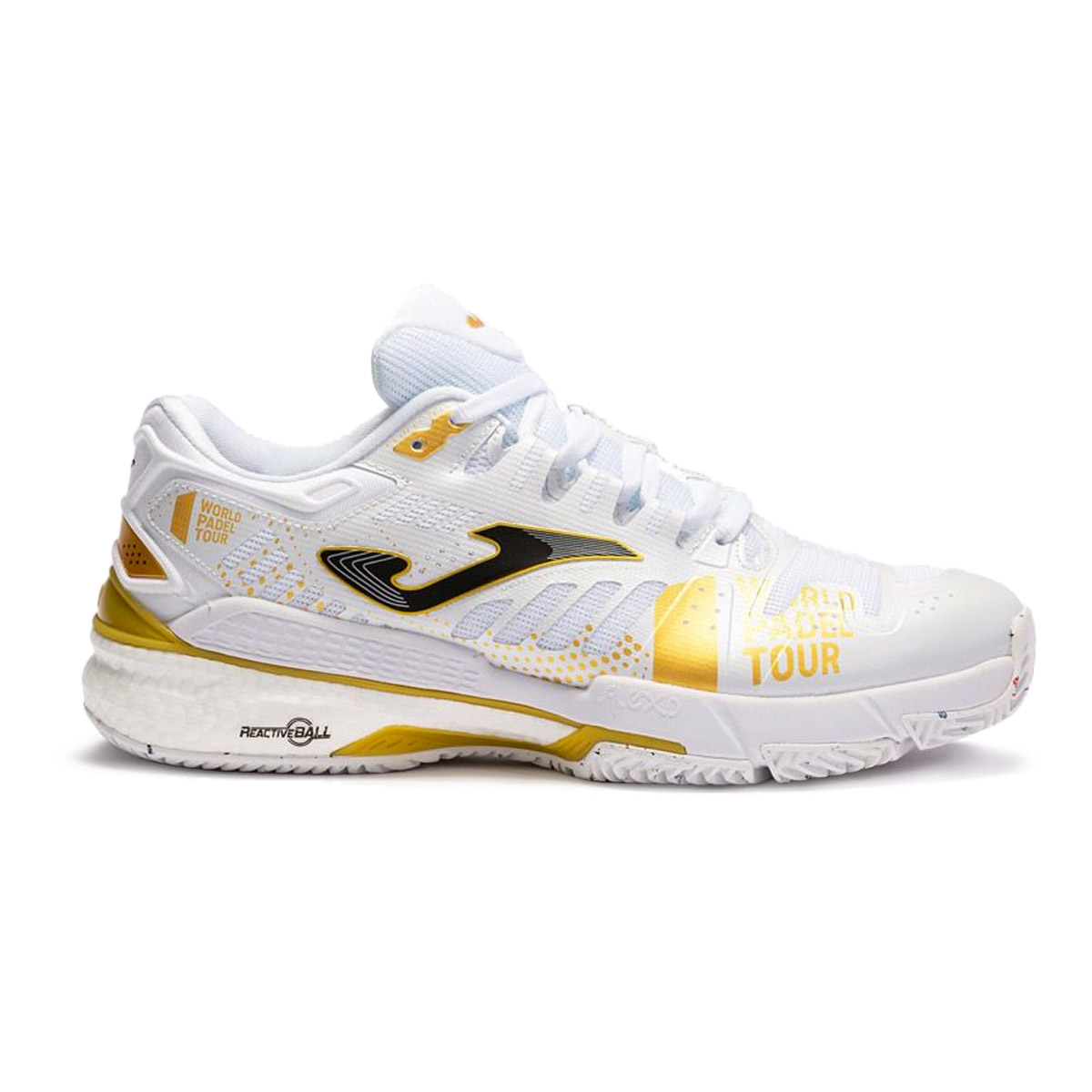 Zapatillas Joma Slam 22 World Padel Tour Clay Blanco Oro Mujer Twptls2232p