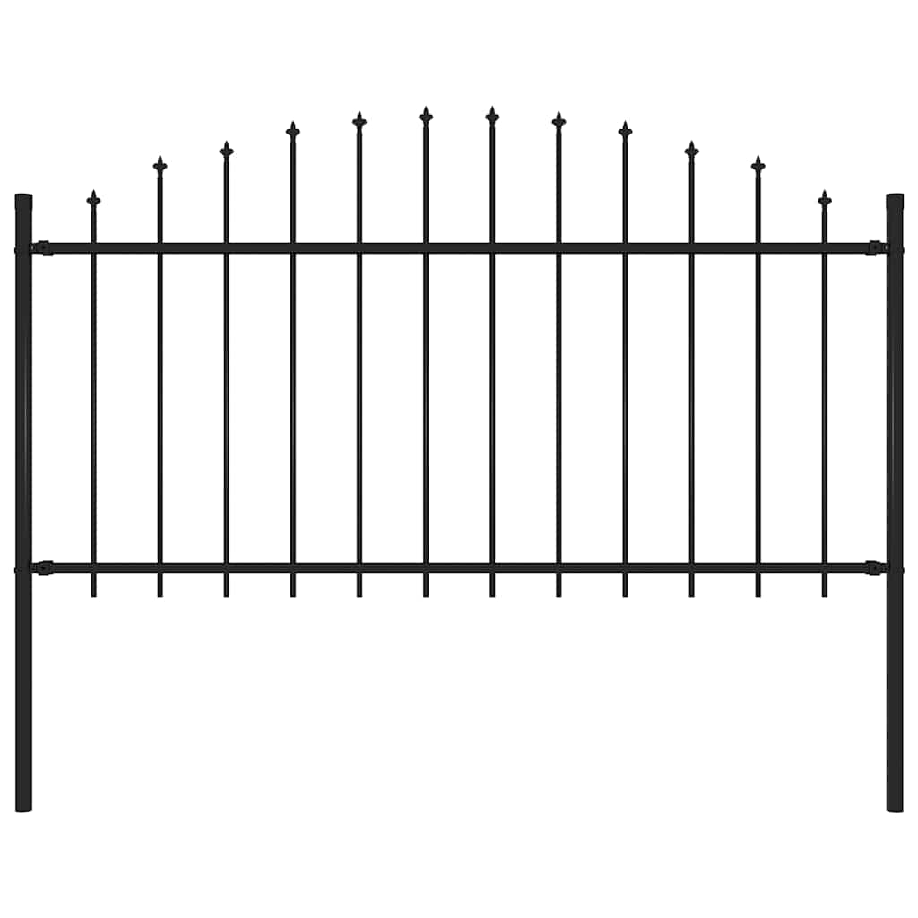 vidaXL Valla de jardín Woerden con punta de lanza de acero, 170x150 cm, negro