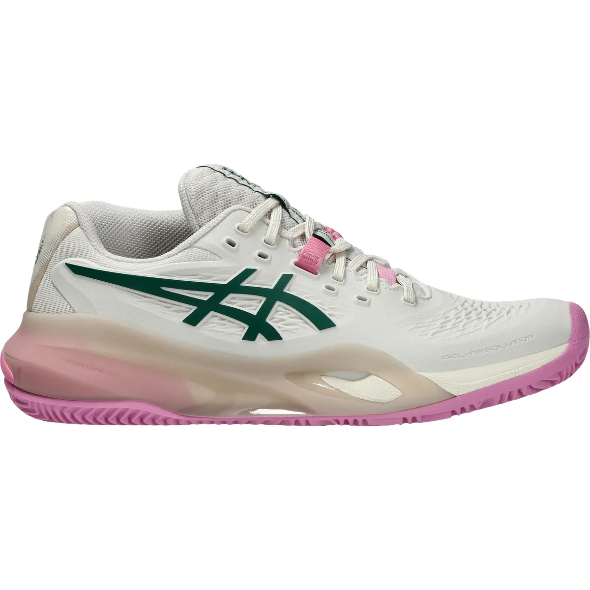 Zapatillas Asics Gel Resolution X Padel Beige Verde Mujer