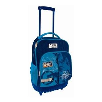 Karactermania Trolley Compact Spirit Biker 44x31cm - Mochila Escolar con Ruedas para Niños y Niñas