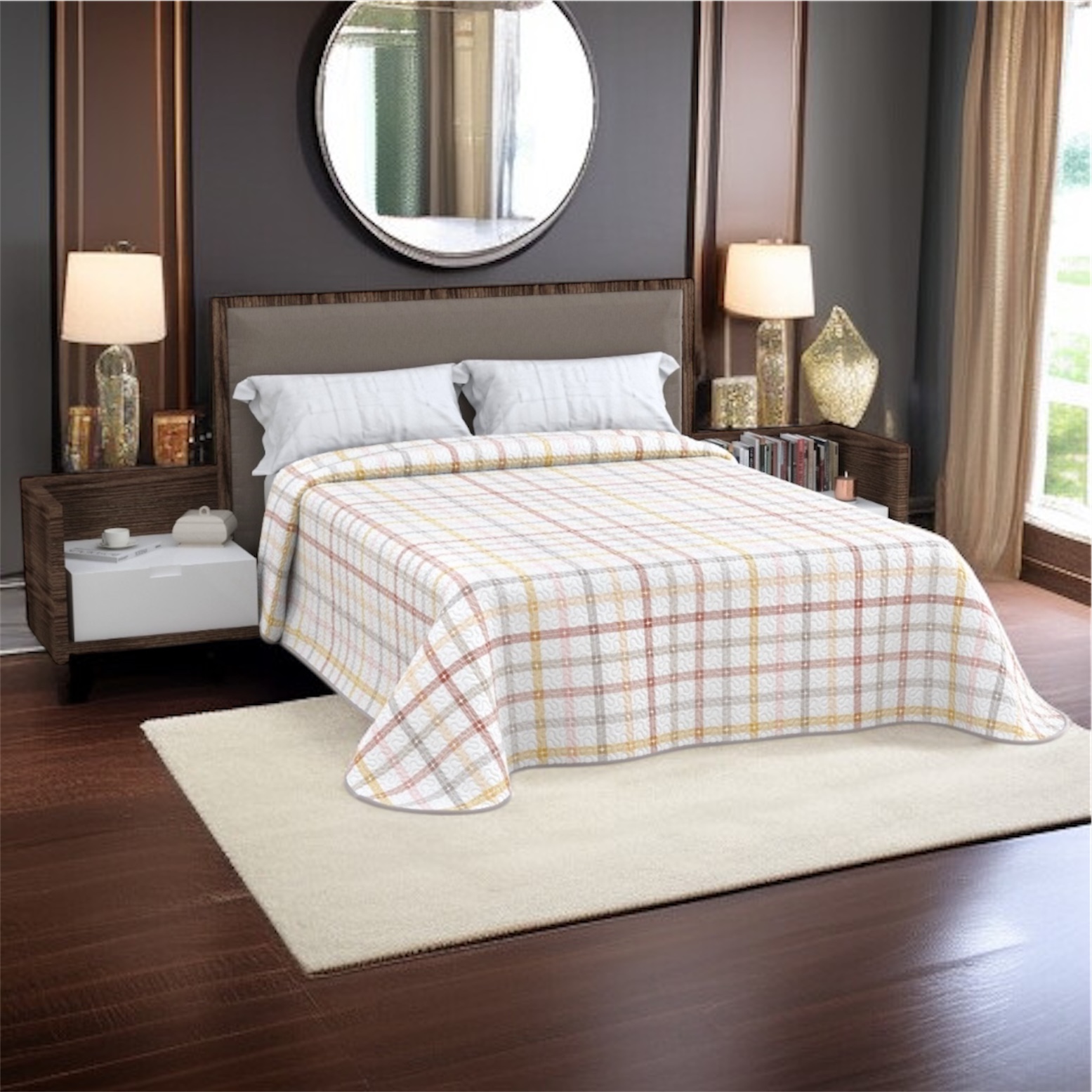 Colchas Boutí Reversible Estampado Cama 90cm 105cm 135CmX150cm Colcha De Verano Estampado Moderno, Cubrecama Ligera para Todas Estaciones No incluido Funda de Almohadas